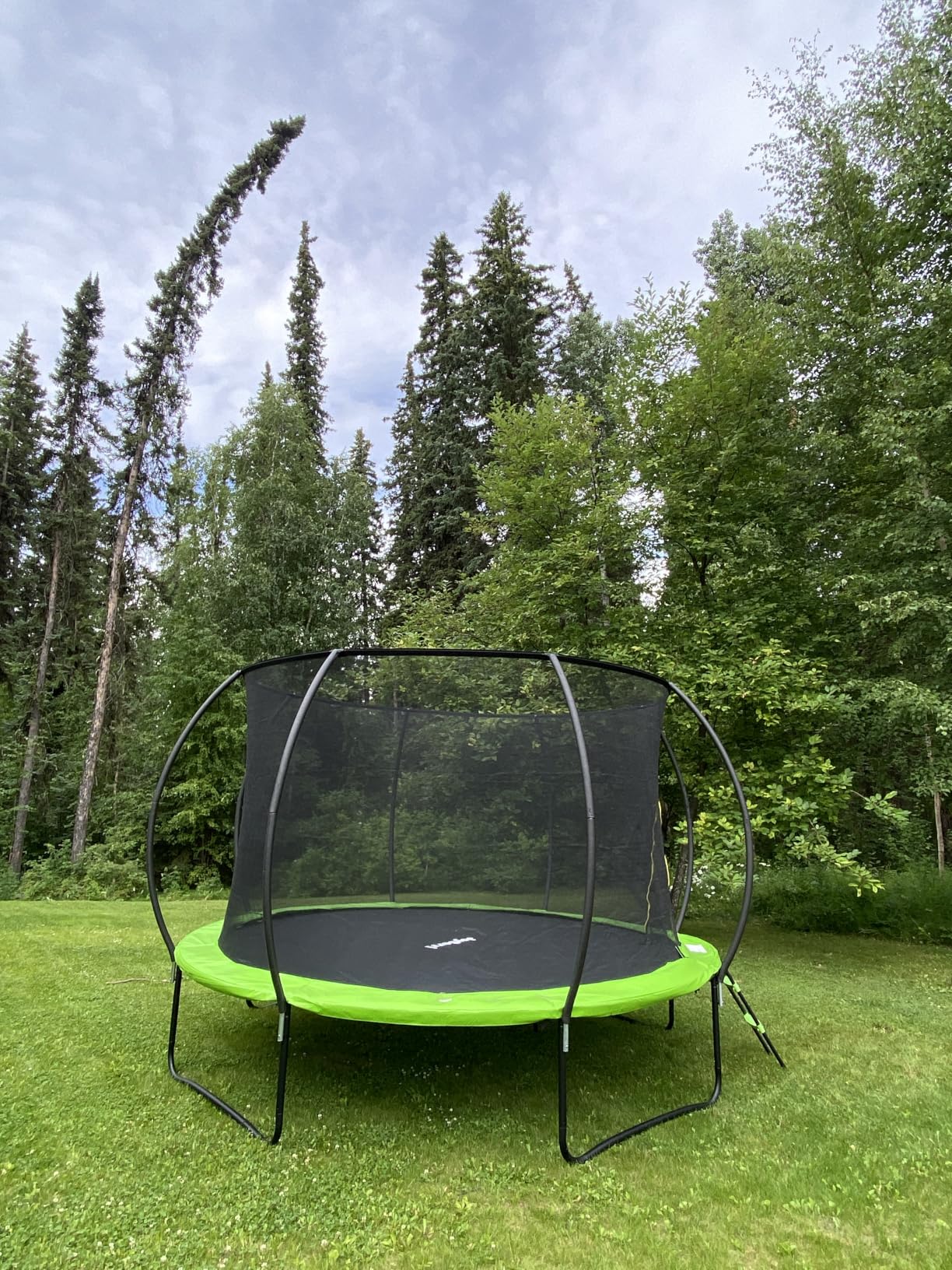 JoyBerri Outdoor Trampoline – with LED Lights, Net, Ladder, ASTM Certified customer photo 2