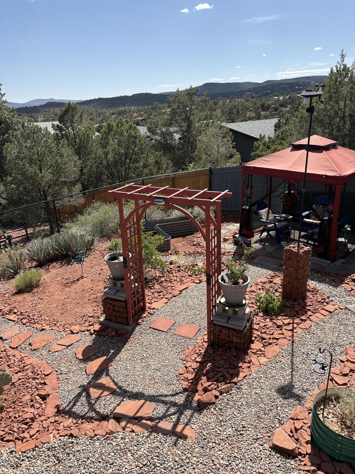 COOS BAY 10x10 Patio Gazebo with Corner Shelves, Two Tier Soft Top Canopy with Mesh Netting for Backyard, Garden, Lawn, Outdoor Events, Gray customer photo 2