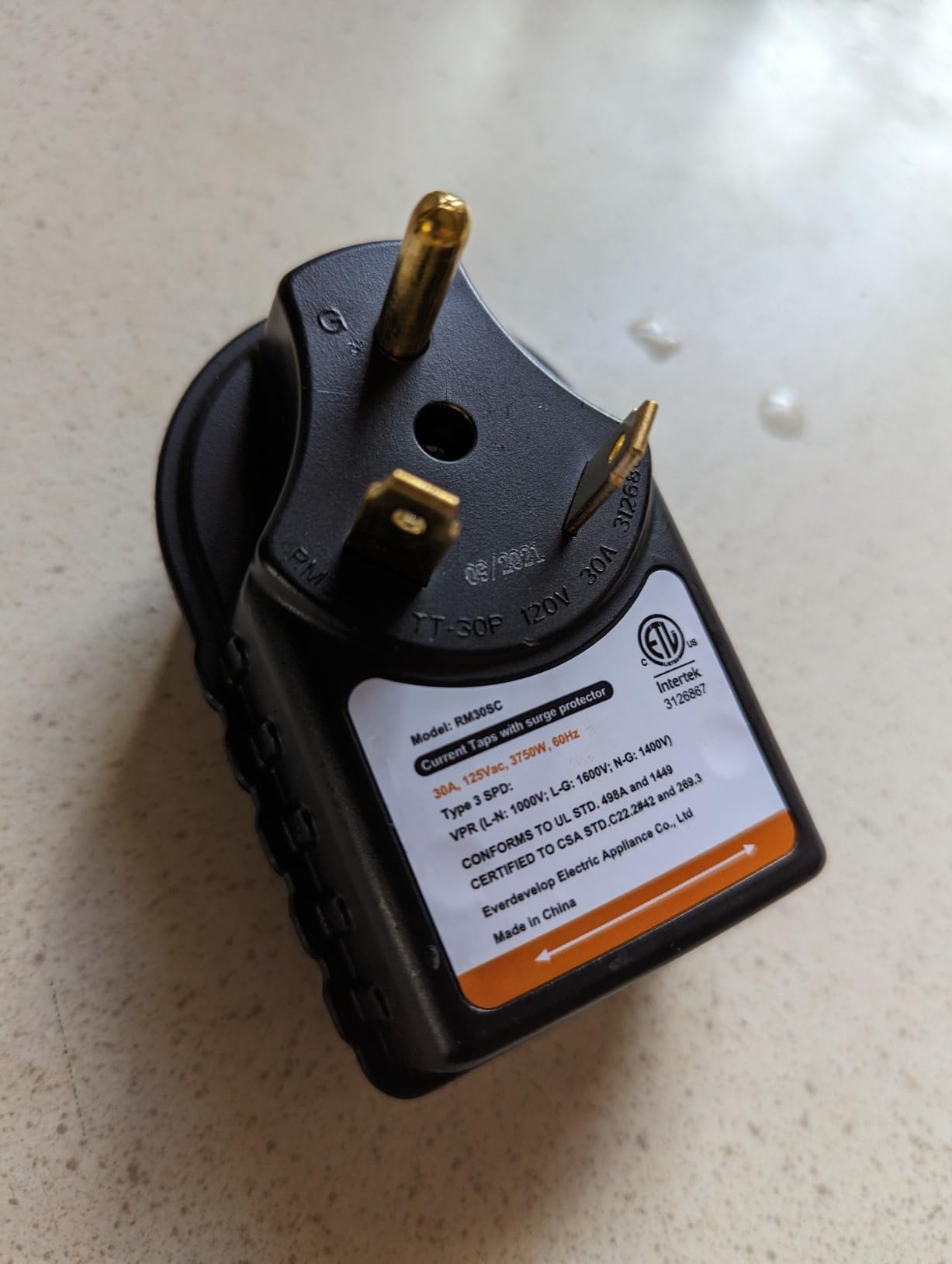 Nilight 30 Amp RV Surge Protector ETL Listed TT-30P TT-30R | 125V/3750W RV Adapter Plug with LED Indicator 30amp 1050 Joules 22500A Max Spike Power Guard for Camper Travel Trailer customer photo 2