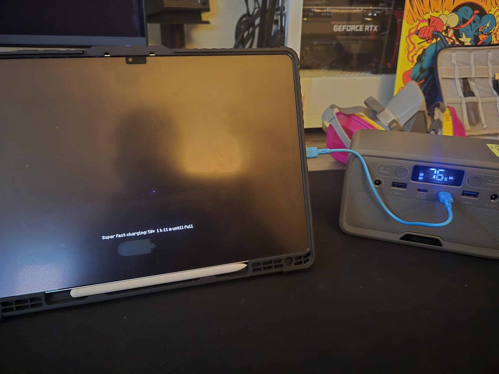 DARAN Portable Power Station 89.6Wh LiFePO4 Battery 100W(200W Peak) Solar Power Bank, Portable Charger Small Generator with AC Outlets & PD Fast Charging for Home/Laptop/Camping(Solar Panel Optional) customer photo 1
