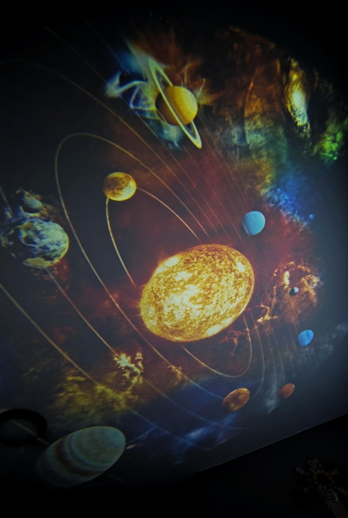 Galaxy Projector for Bedroom, HD Image Star Projector Galaxy Light Adjustable Knob, 13 Film Discs Planetarium Projector for Kids, 360 Rotating 1/2h Timer customer photo 1