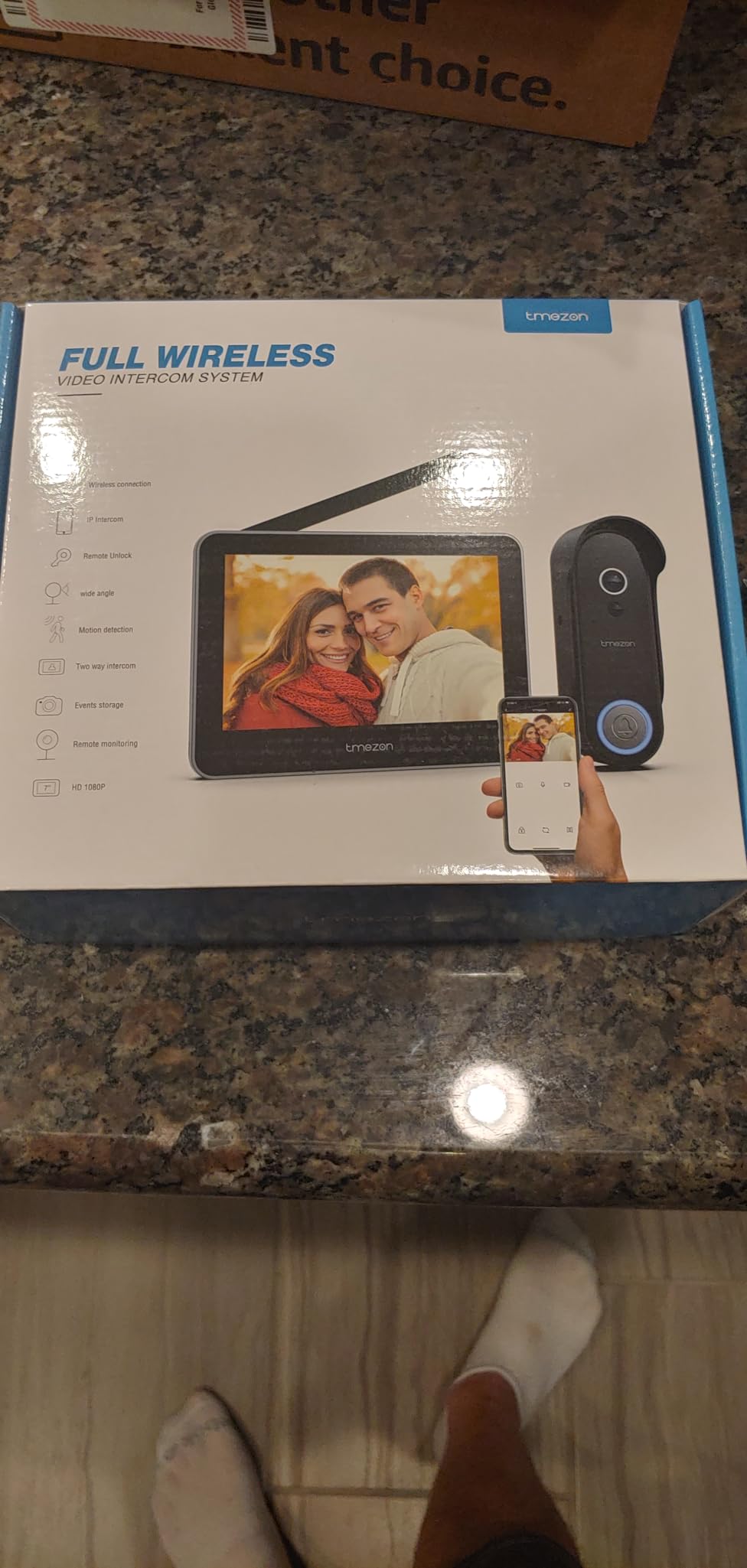 Wireless Video Doorbell with Camera and Monitor WiFi Doorbell Intercom System, 1080P Camera with Monitor, Video Door Phone 7''Touch Screen, Motion Detection, No Monthly Fees, Tuya APP 2.4G/5G customer photo 1