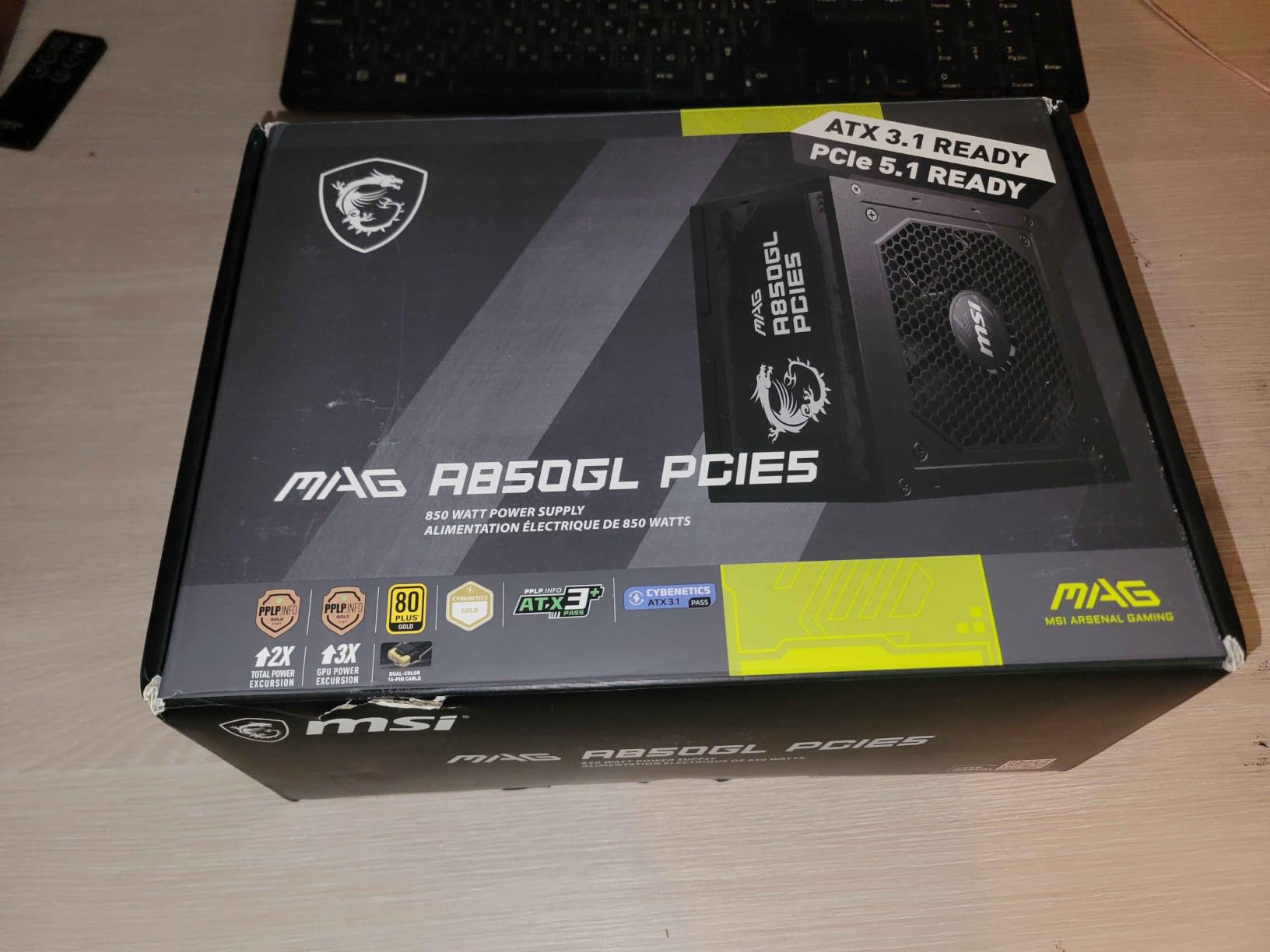 MSI MAG A1250GL PCIE5, Fully Modular Compact Gaming 1250W Power Supply, 80+ Gold, ATX 3.1 & PCIe 5.1 Ready, Native Dual-Color 12V-2x6 Cable, 10 Year Warranty customer photo 1