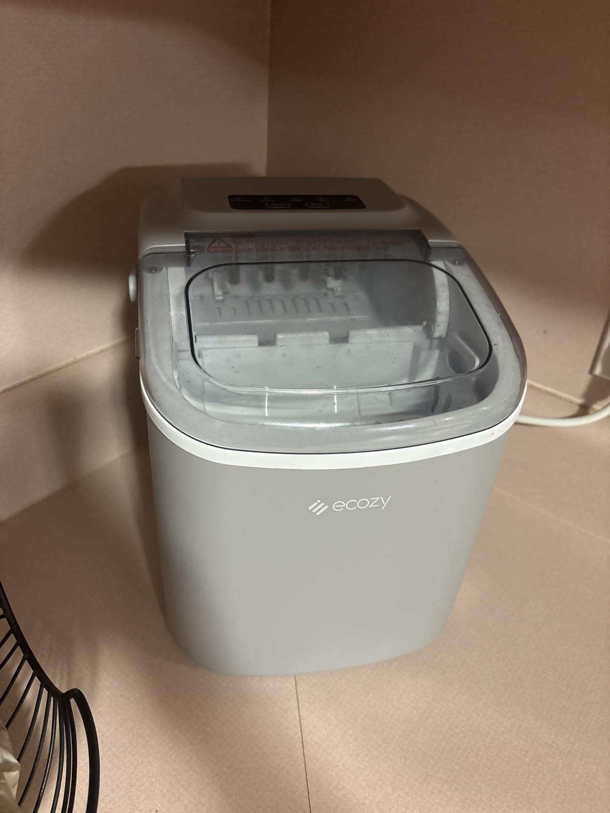 Ecozy Countertop Ice Maker, Portable, Self-Cleaning, 9 Bullet Ice Cubes in 6 Mins, 26lbs/24Hrs, Ice Maker Machine with Ice Bags, Handle, Standing Scoop and Basket, Black, IM-BS261C customer photo 2