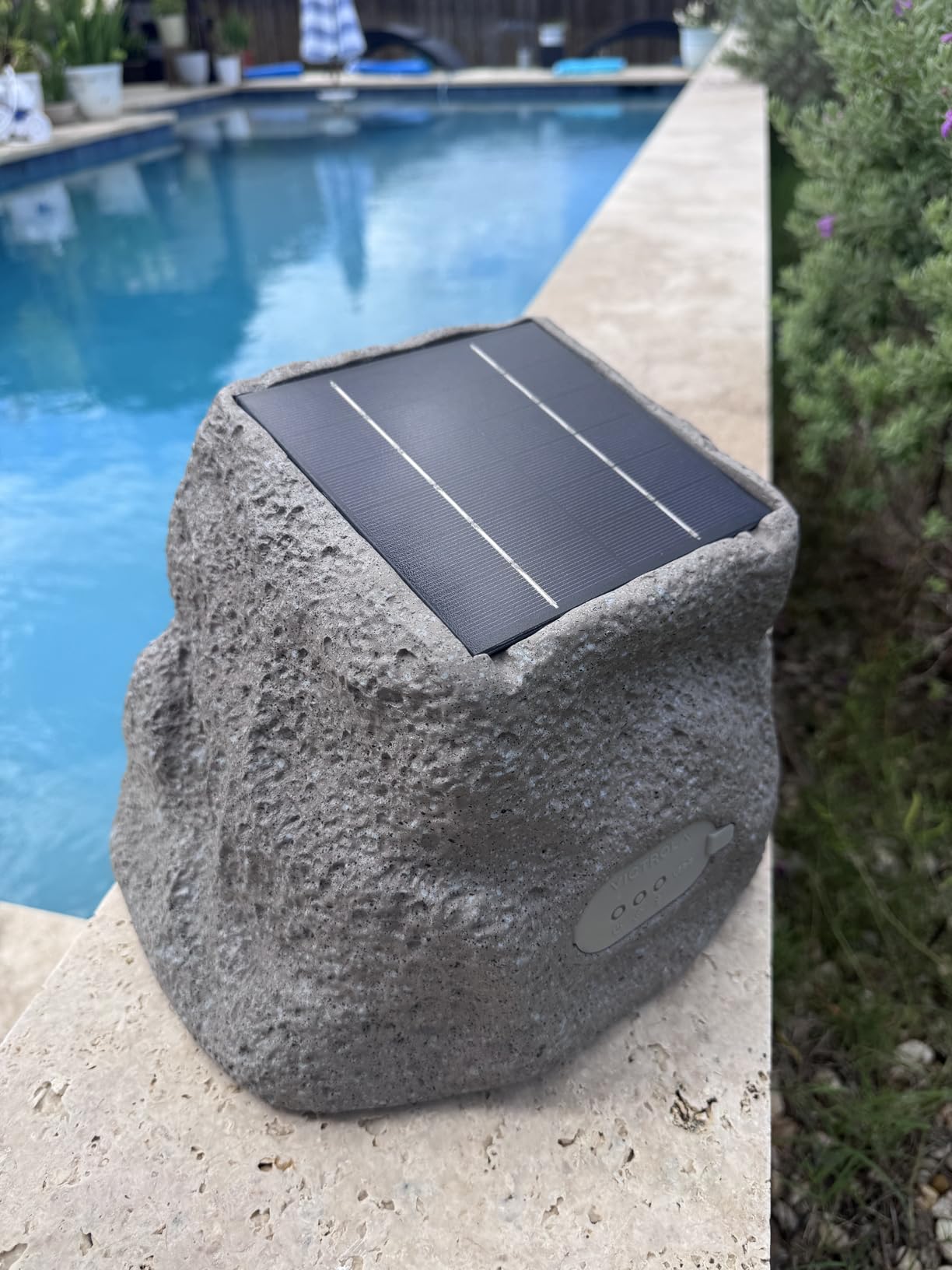 Victrola Rock Speaker Connect, Stone, Wireless Outdoor with Bluetooth 5.3, 22-Hour Battery Life, Solar Charging, Link Up to 20 Rock Speakers, IP65 Water & Dust Resistant customer photo 1