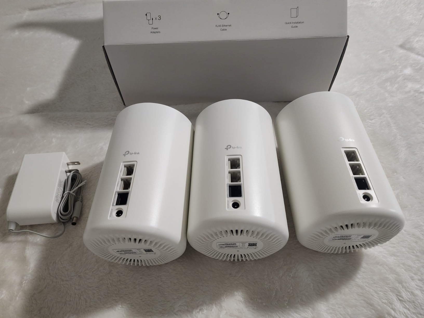 TP-Link Deco XE70 Pro AXE4900 Tri-Band WiFi 6E Mesh WiFi System - 2.5G WAN/LAN Ports, 4.9 Gbps Wi-Fi, 7,200 Sq. Ft Coverage, Connect up to 200 Devices, 6 GHz Band, 3-Pack customer photo 2