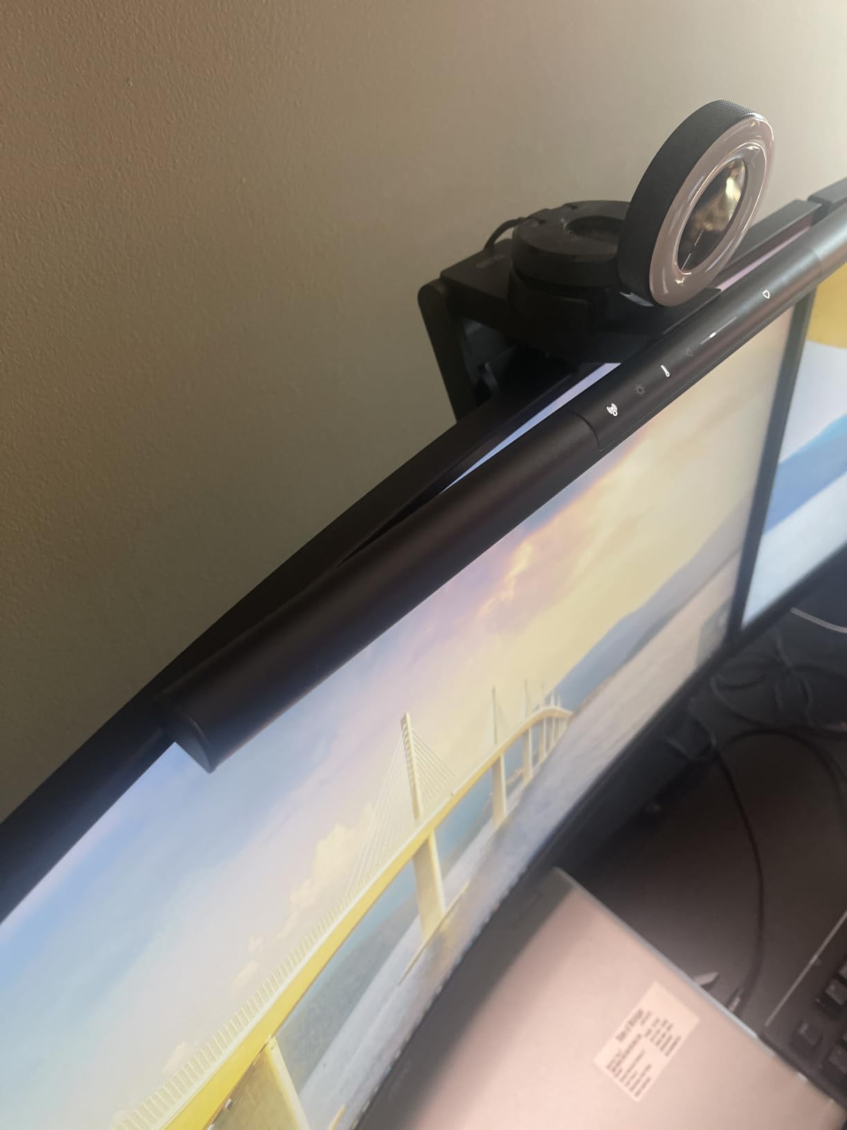 ScreenBar Pro LED Monitor Light Bar (Black) - Ultrawide Lighting, Motion Sensor, Adjustable Brightness/Color Temperature, Eye-Care USB-C Monitor lamp, No Glare, Curved Monitors, Monitor accessory customer photo 1