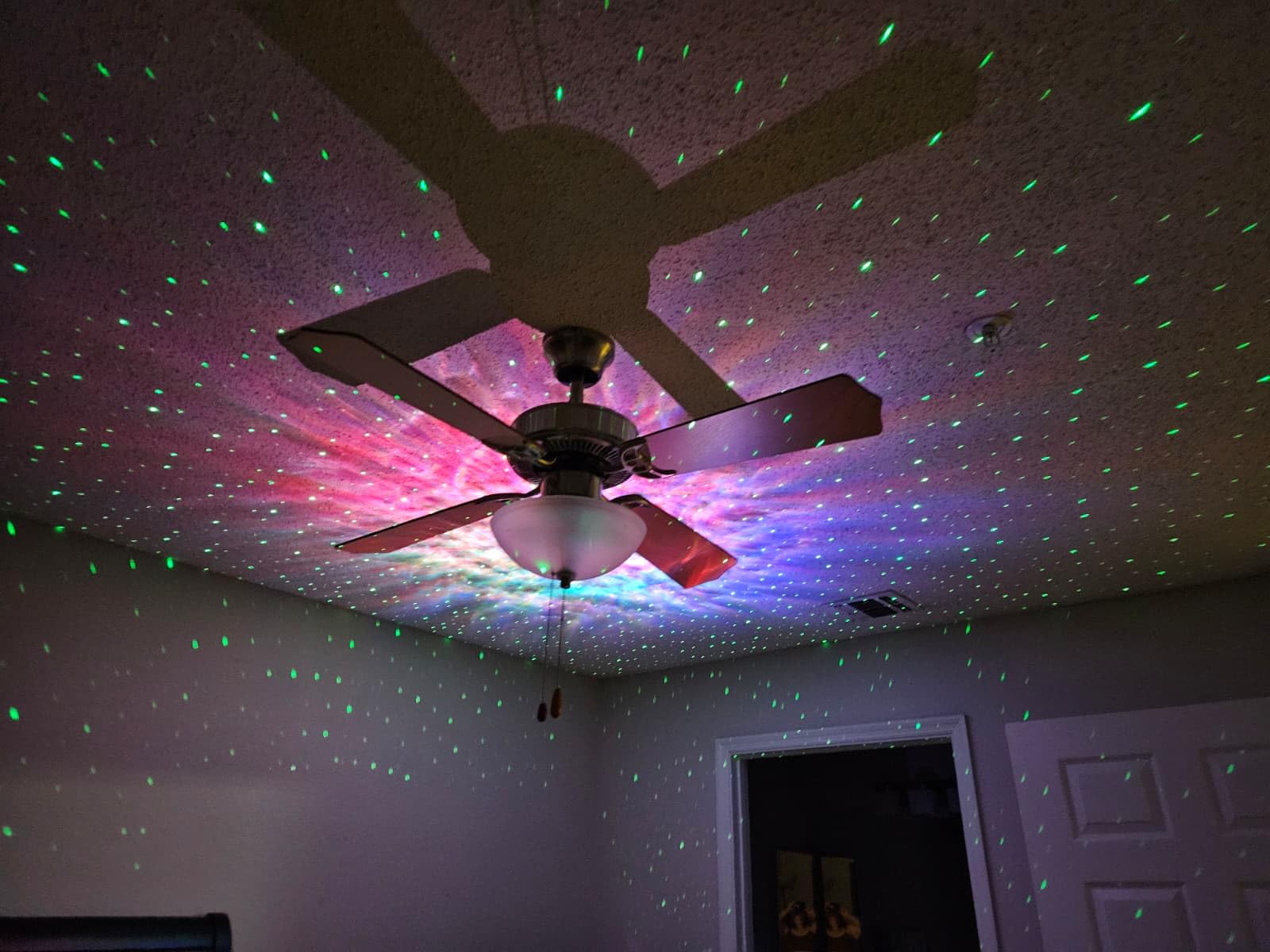 Rossetta Dual Lens Galaxy Star Aurora Projector Night Light for Bedroom | 58 Light Effects, White Noise, Bluetooth Speaker, Music Sync customer photo 2
