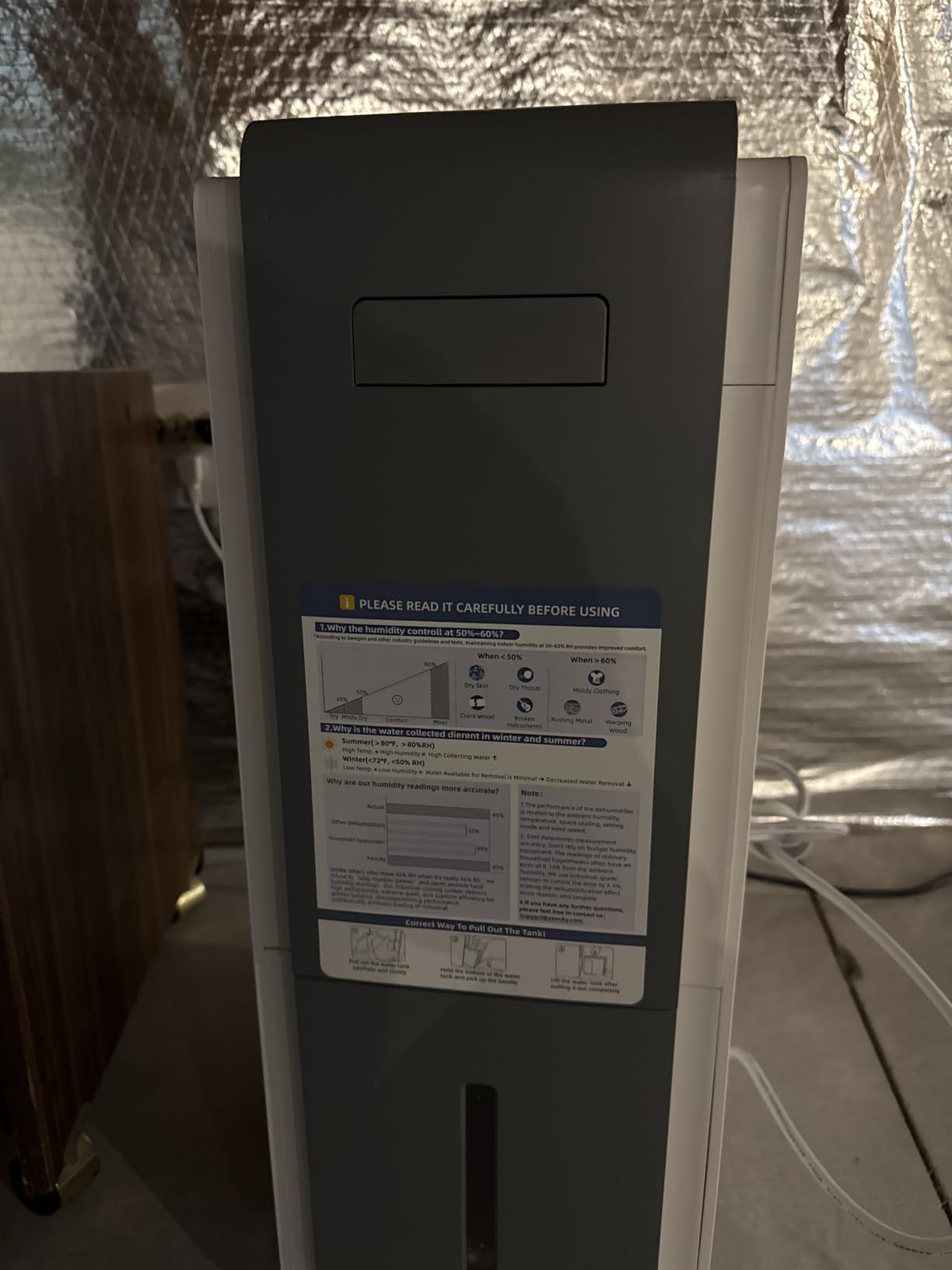 AEOCKY 4500 Sq.Ft Energy Star Most Efficient 2025 Dehumidifier, Max 80 Pint/Day Smart Compressor Dehumidifier with Drain Hose, Intelligent Humidistat, for Basement, Bedroom, Home, Bathroom customer photo 2