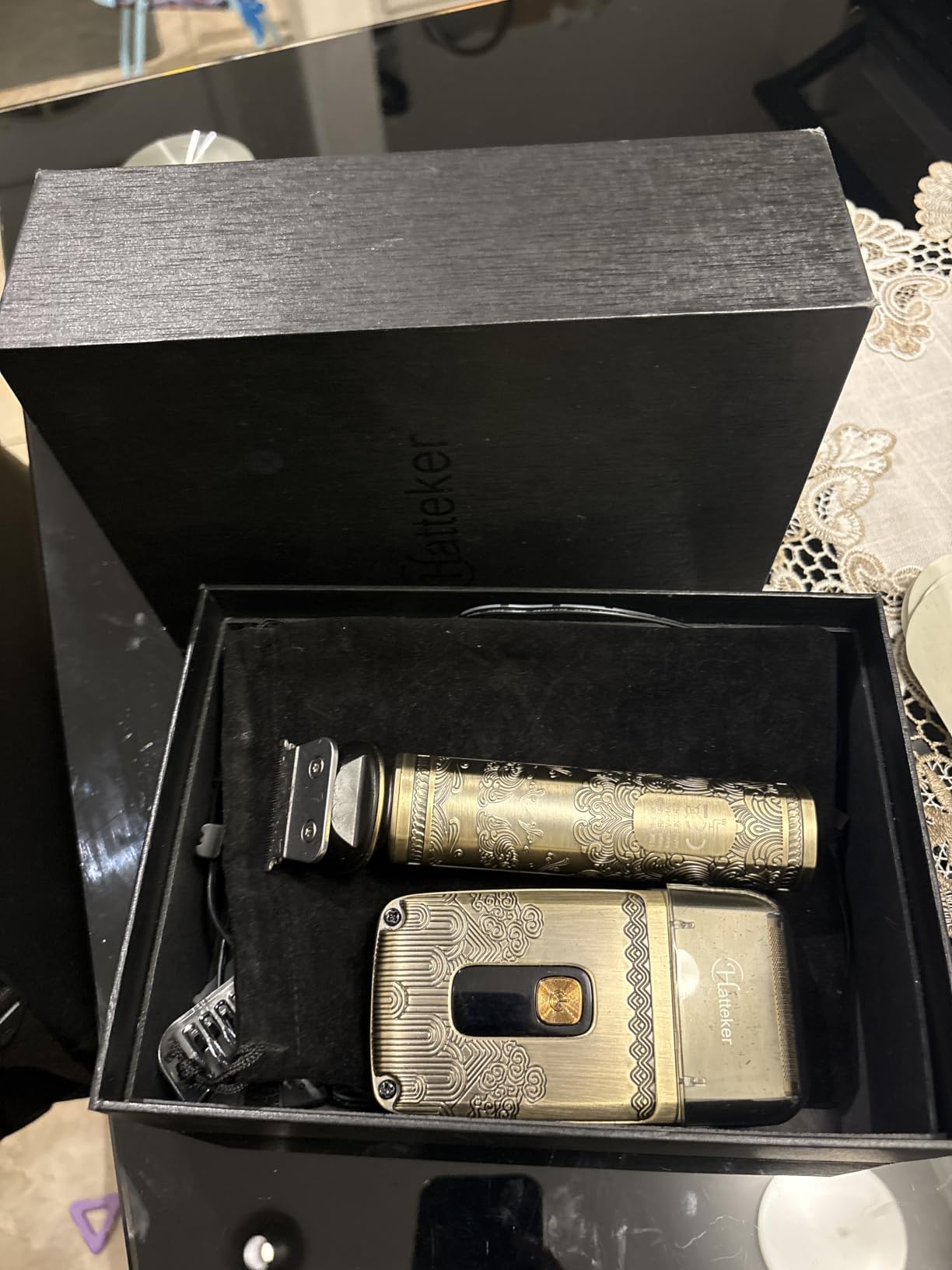 Hatteker Men Waterproof Cordless Beard Trimmer Clipper & Foil Shaver All-in-One Kit customer photo 1