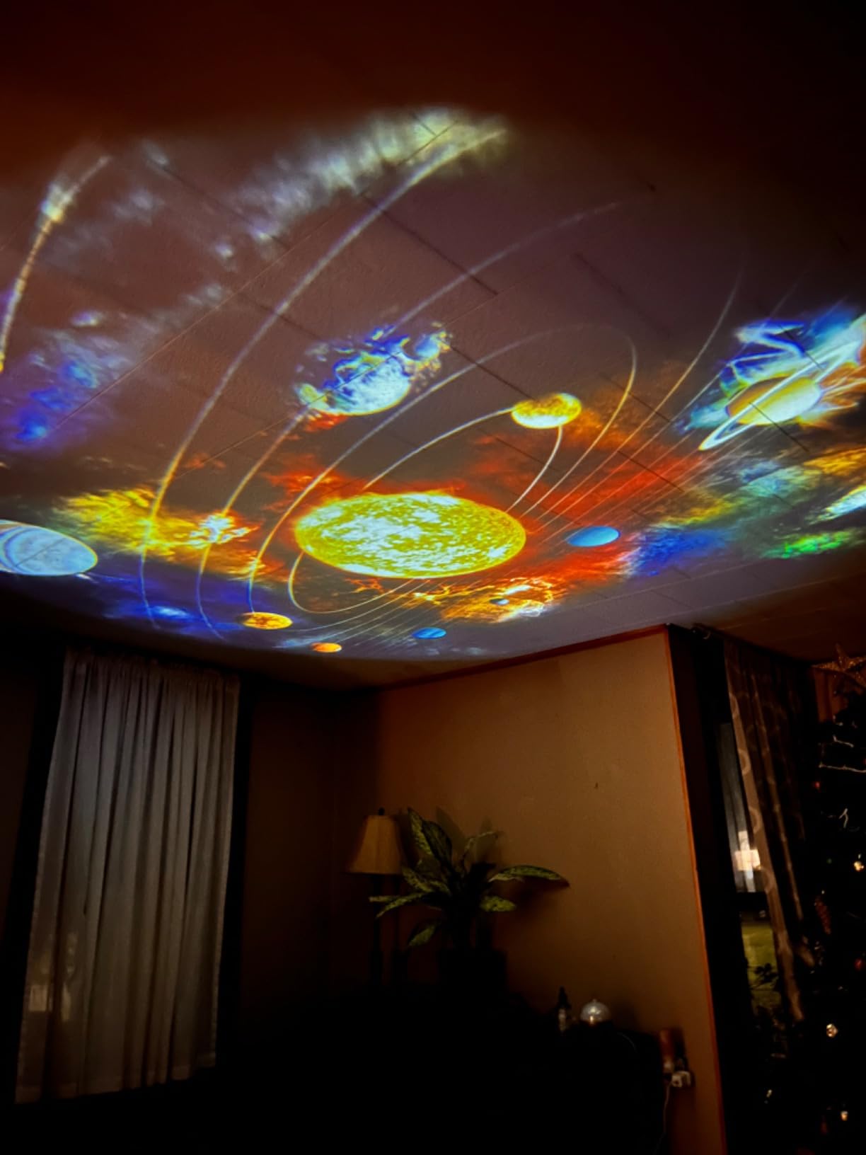 FlyLily Galaxy Projector, 13 in 1 HD Planetarium Star Projector for Bedroom, 360 Rotating Star Light with Adjustable Knob and Timer customer photo 2