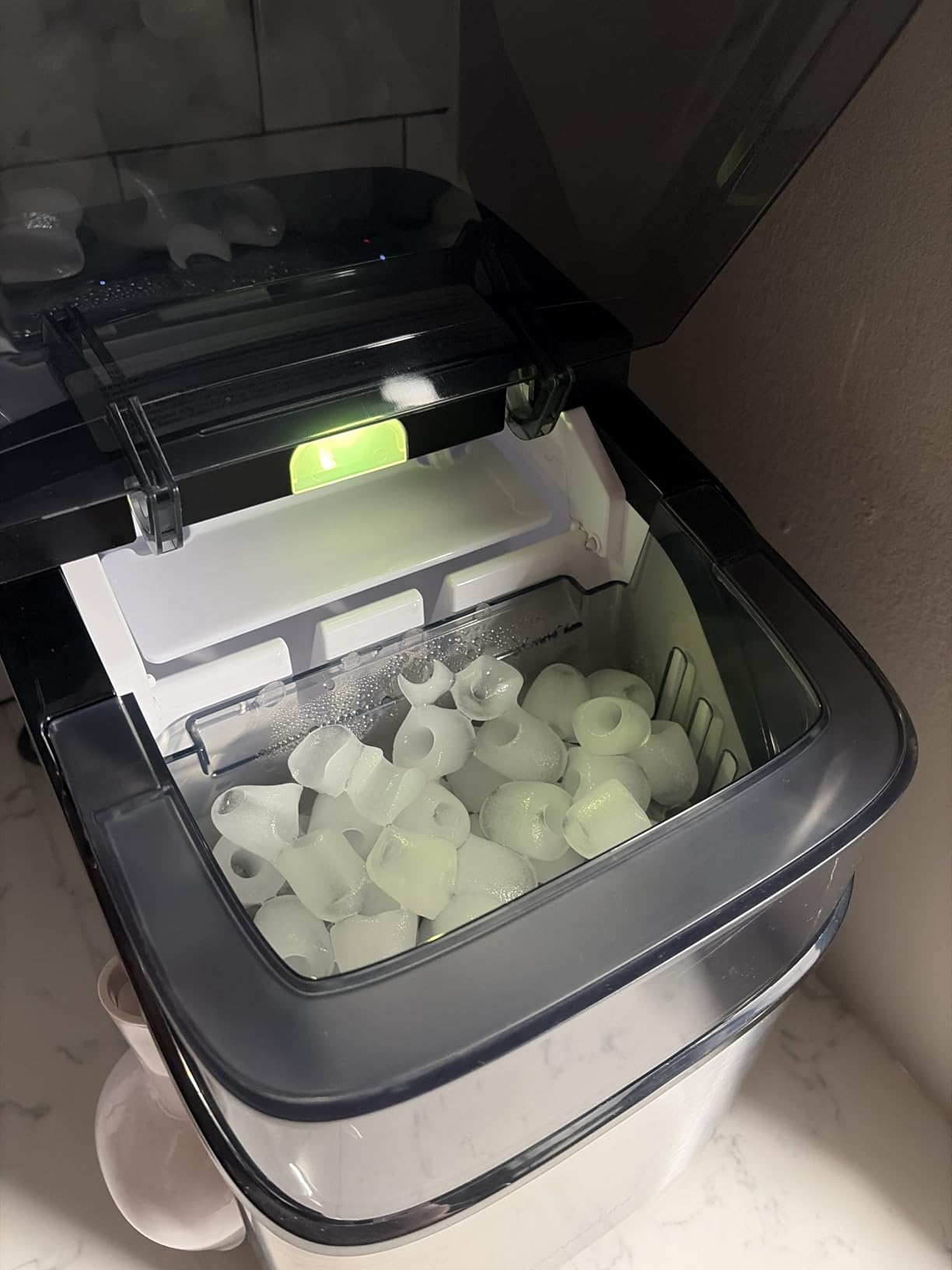 GoveeLife Smart Ice Maker Countertop, Portable Ice Machine with Voice Control, 9 Ice Cubes in 6 Minutes 3 Sizes, 26lbs/24Hrs, Self Cleaning RGB Lights, Quiet Ice Maker with Scoop for Kitchen Silver customer photo 1