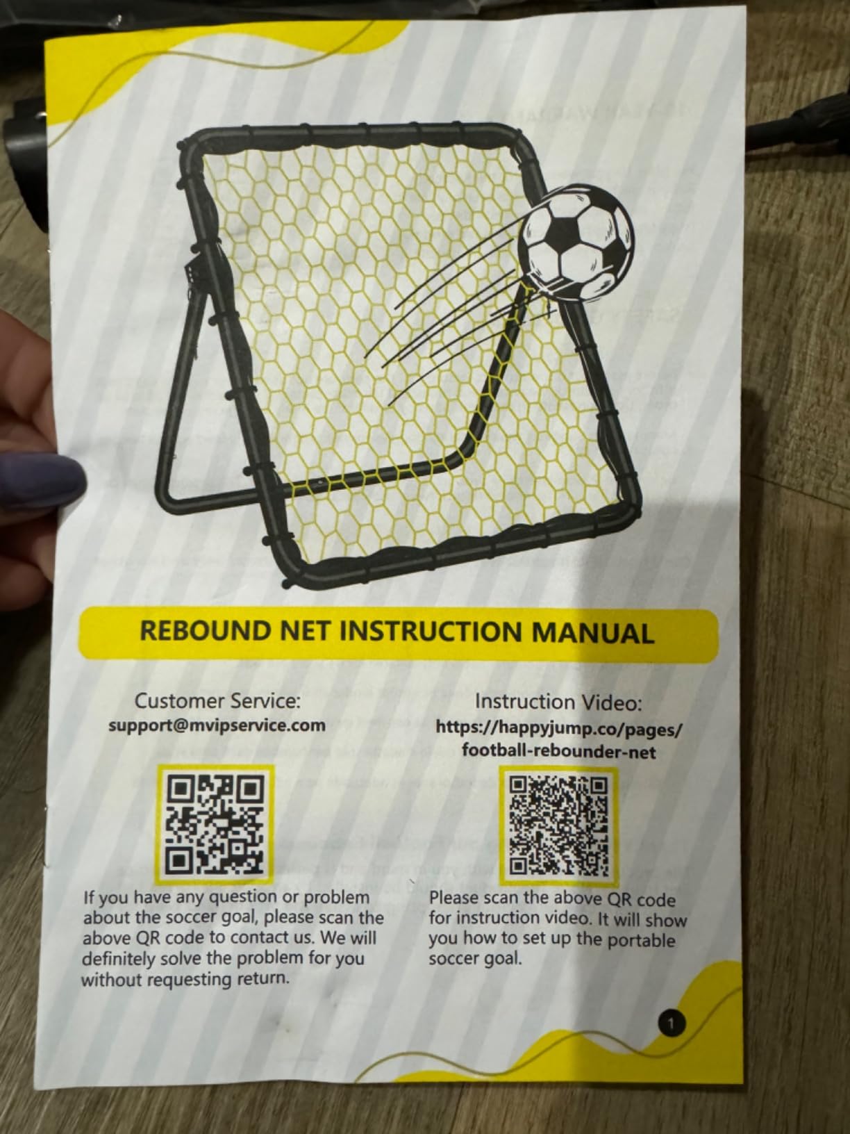 Happy Jump Portable Soccer Rebounder Net for Kids Soccer Training Practice customer photo 2