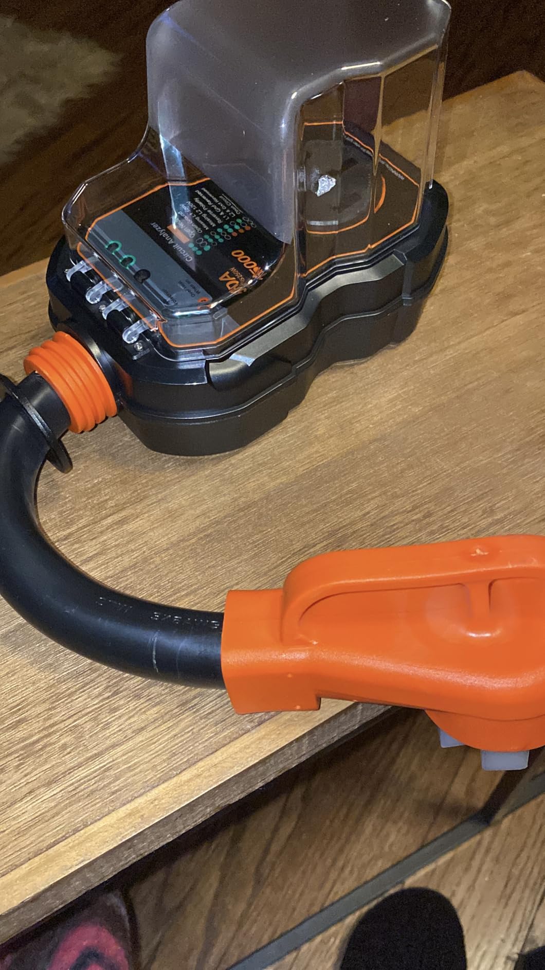 RV Surge Protectors 50 Amp, 15000 Joules RV Circuit Analyzer, IP68 Surge Voltage Protection, RV Adapter Plug for Camper (Orange) customer photo 2