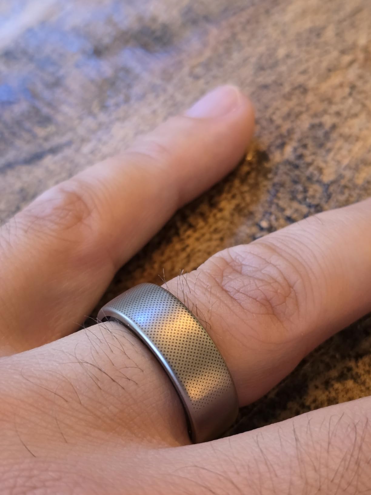 Amazfit Helio Smart Ring Health Tracker, Fitness Tracker Ring, No Subscription, Monitors Sleep, Heart Rate & Stress, Titanium Alloy, Fast 1.4-Hr Charging, Water-Resistant, Size Before You Buy (Size 10) customer photo 1