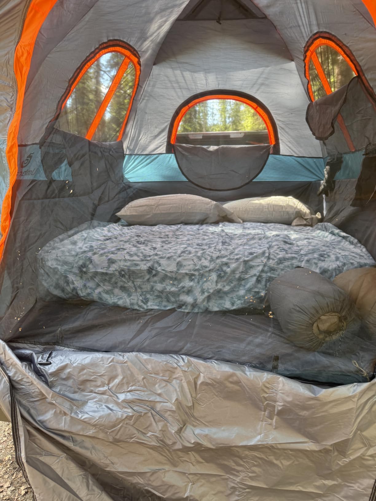Truck Bed Tent with Awning: 5.5-5.8FT PU3000mm Waterproof Tailgate Pickup Truck Tents, Easy Set-up for 2 Person, Fits Full Size Short Bed, Chevy, Dodge, Ford, GMC, Green customer photo 1
