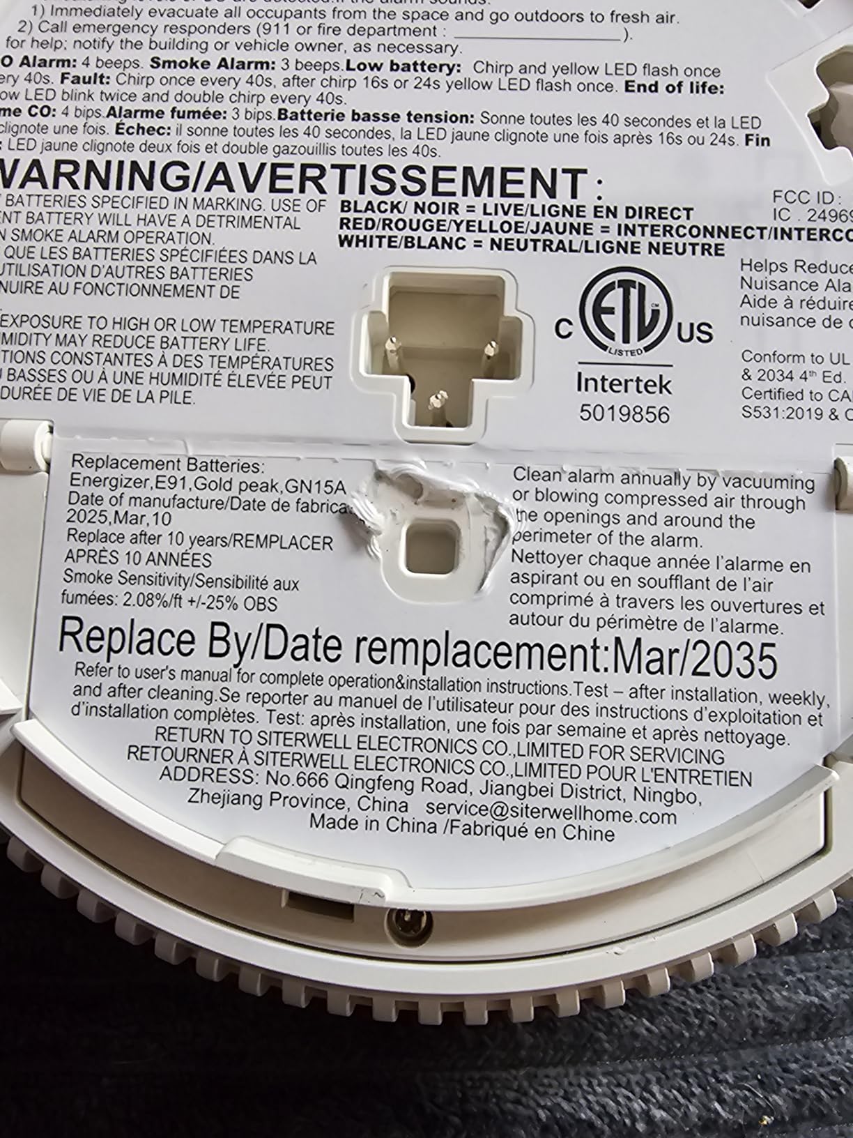 Hardwired Interconnected Smoke and Carbon Monoxide Detector, 10 Year Product Life Alarm with 2 AA Batteries Back Up, Voice Alert customer photo 1
