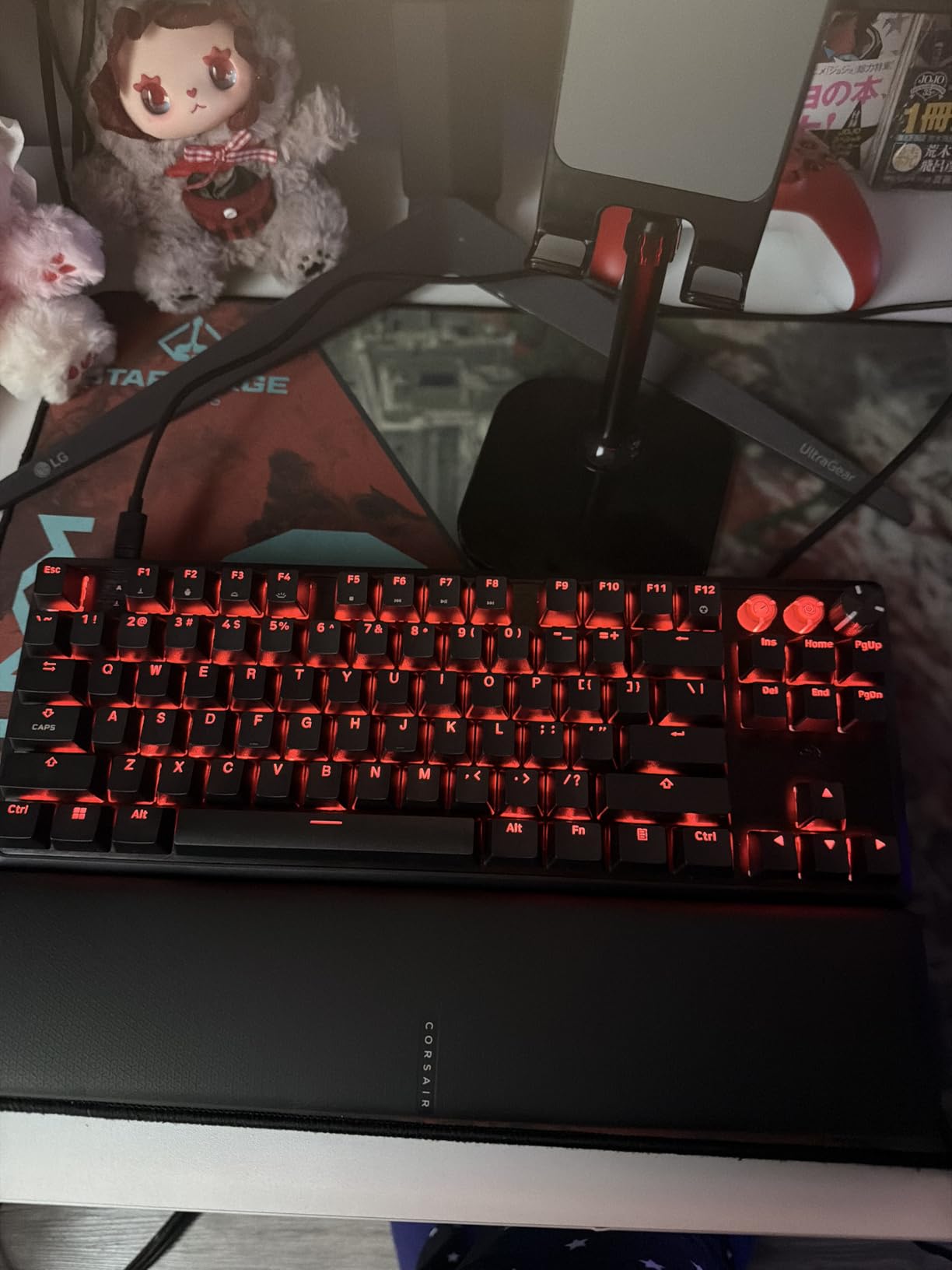 Corsair K70 PRO TKL RGB Tenkeyless Mechanical Wired Gaming Keyboard - Pre-Lubed Hall Effect MGX Hyperdrive Adjustable Switches, Simultaneous SOCD and Rapid Trigger, ABS Double-Shot, Black customer photo 1