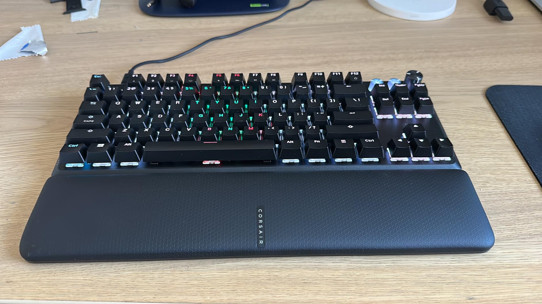 Corsair K70 PRO TKL RGB Tenkeyless Mechanical Wired Gaming Keyboard - Pre-Lubed Hall Effect MGX Hyperdrive Adjustable Switches, Simultaneous SOCD and Rapid Trigger, ABS Double-Shot, Black customer photo 2