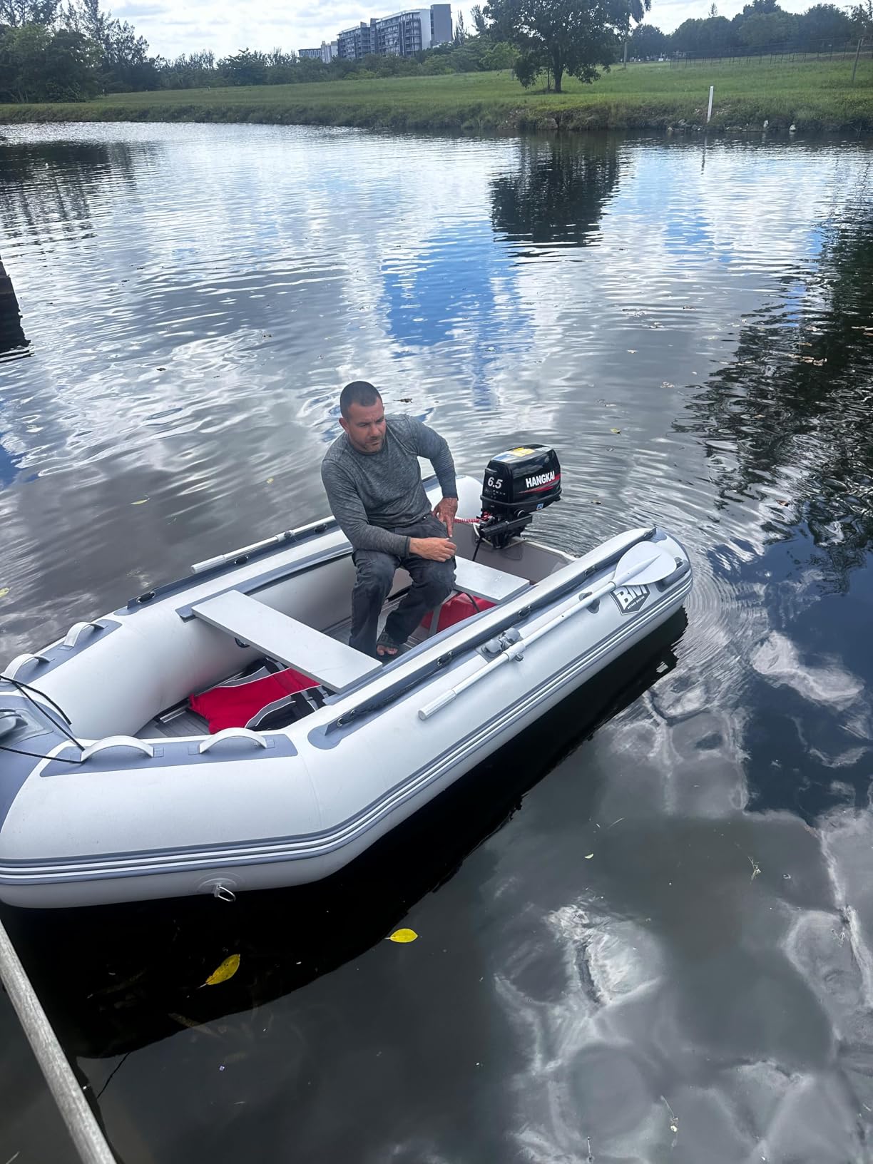 USCG Approved Inflatable Dinghy Boat, 8.2/10/10.8FT Dinghy for 2-5 Persons customer photo 1