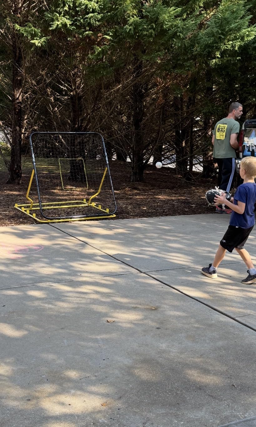 Apex Sports 4x4.5 Ft Baseball Rebounder, Multi-Sport Trainer for Soccer and Volleyball, Adjustable Angles, Easy Storage, Durable Construction, Enhances Agility, Precision, Reflexes, Solo Practice customer photo 1