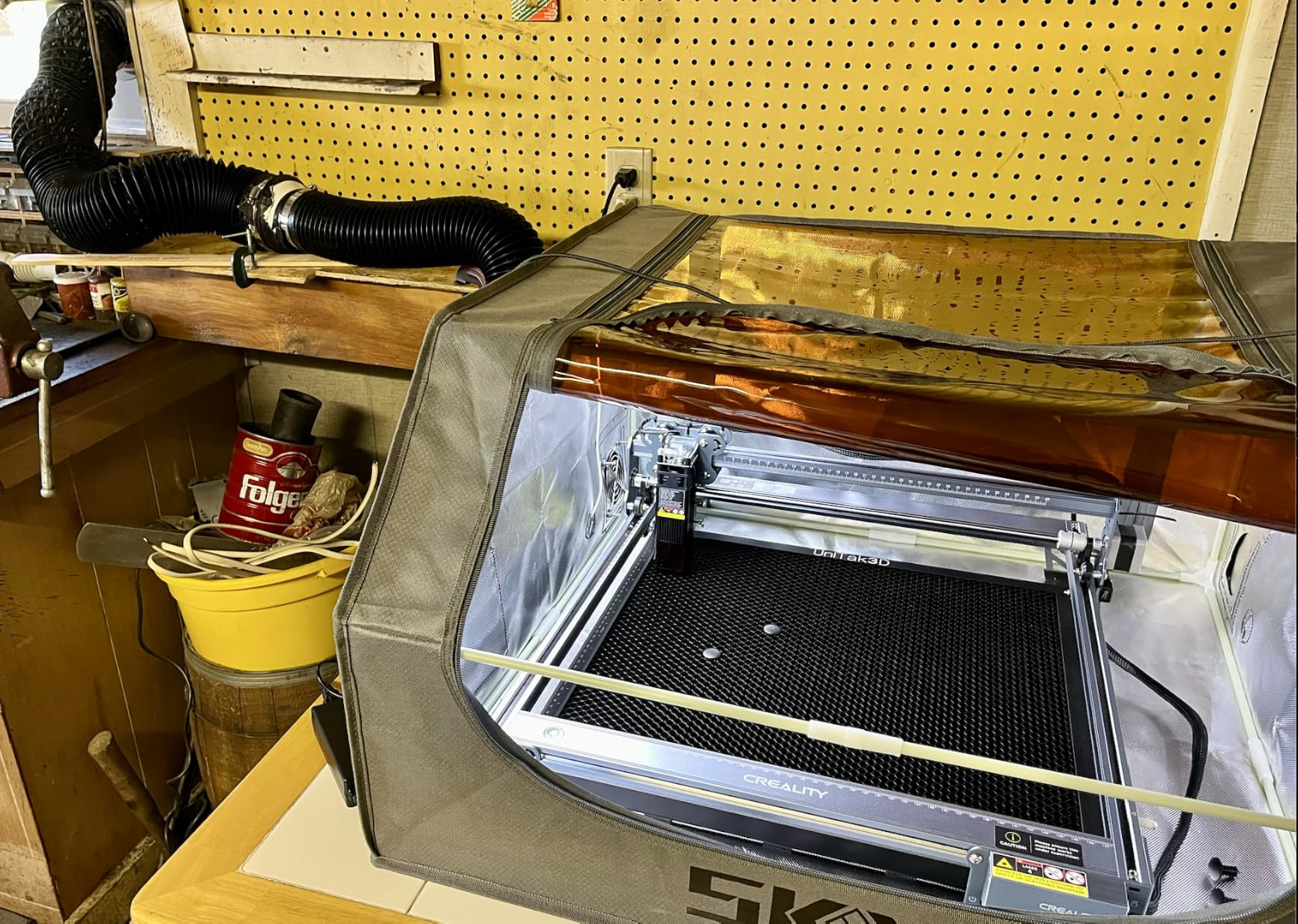 Creality Falcon 10W Laser Engraver Machine, 0.06mm High Precision Laser Engraving Machine 72W Laser Cutter and Engraver Machine for Wood Metal Acrylic Leather, 15.7x16.3in Workspace customer photo 1