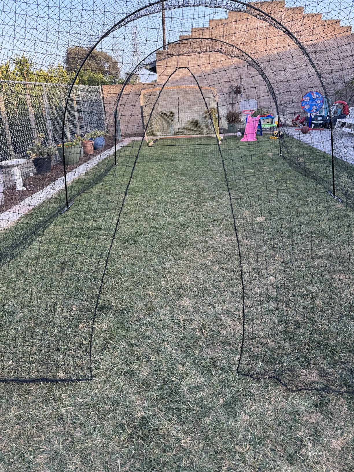 RIIFRILY Portable Baseball Batting Cage Net with Sturdy Steel Frame | 20FTX12X8FT/ 30FTX12FTX8FT Batting Cages for Backyard Softball Baseball Batting Hitting Training Net with Carry Bag customer photo 1