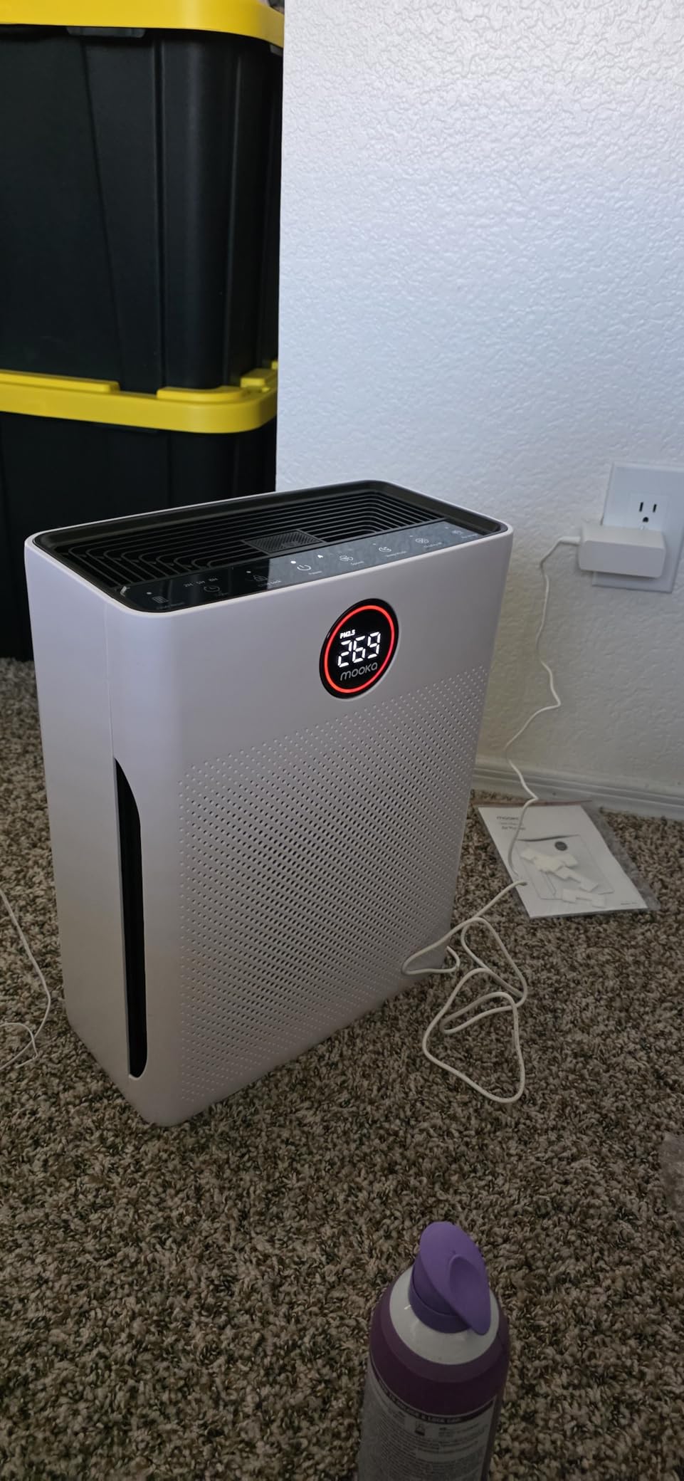 Air Purifiers for Home Large Room up to 2200sq.ft, MOOKA Air purifier for Home Pets with Washable Filter, PM 2.5 Display Air Quality Sensor Air Cleaner for Bedroom, Dorm room, Pets, Office PR1 (White) customer photo 2