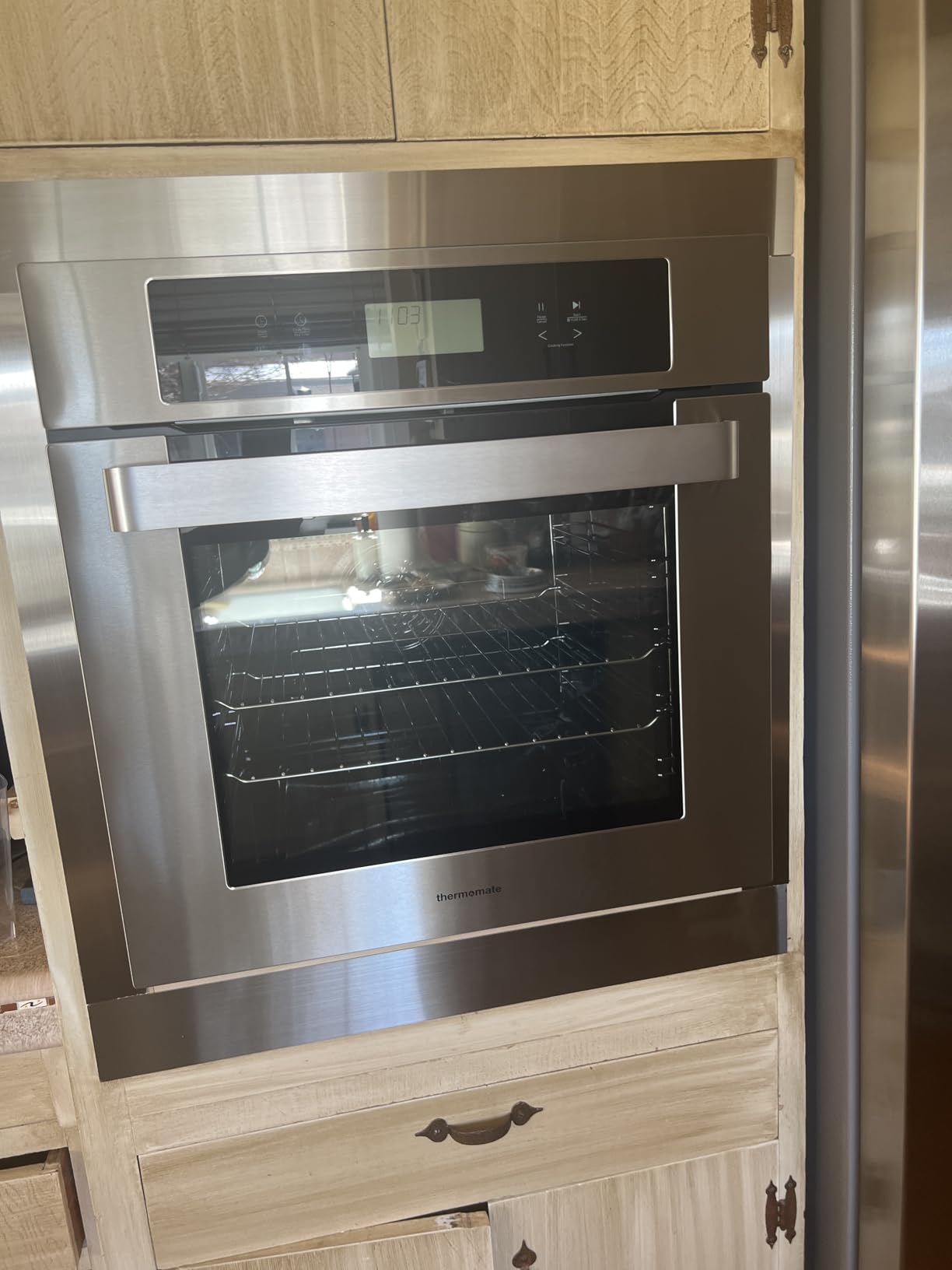 ThermoMate 24 in. Electric Wall Oven, ETL Certified, 2.8 Cu.ft. Electric Wall Oven with Anti-Mistouch Knobs, Built-in Ovens with 5 Cooking Functions, Stainless Steel customer photo 1