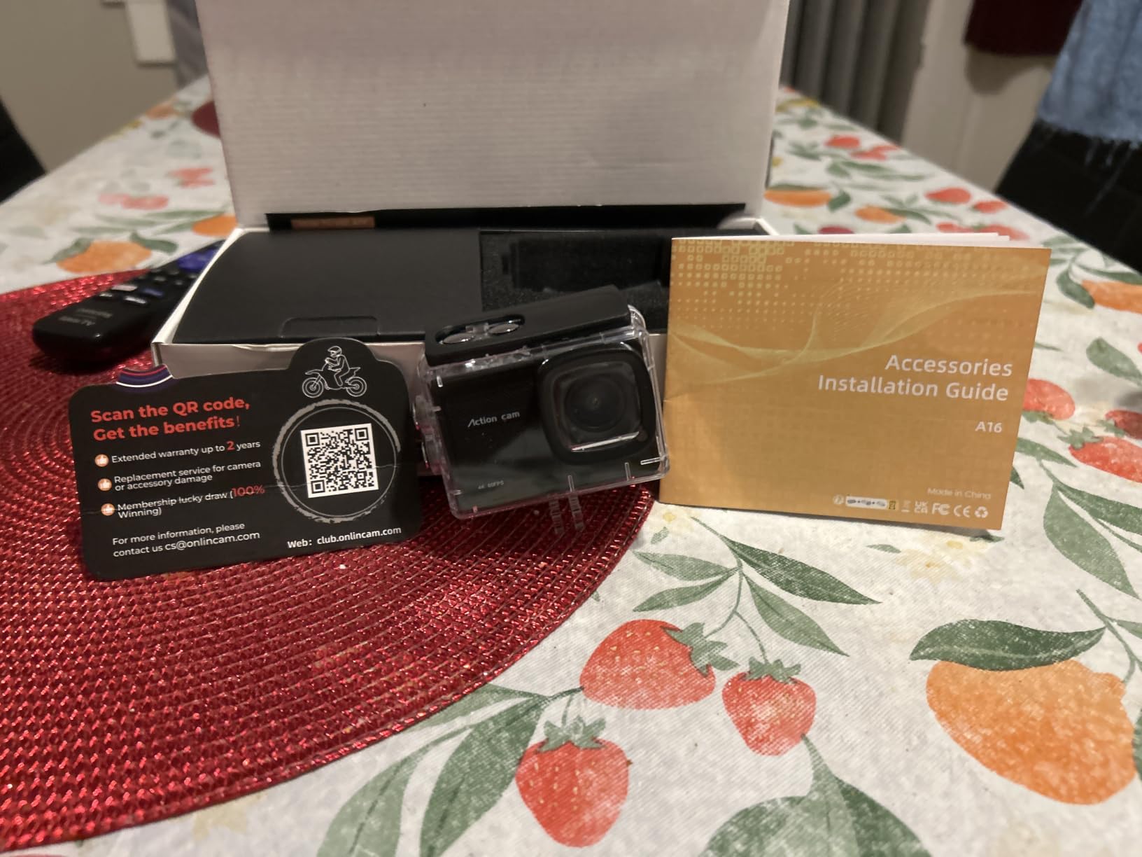 4K 60FPS Action Camera with 64GB Card-48MP Waterproof Camera, 40M Underwater Camera, 8X Zoom, EIS Stabilization, WiFi, Remote Control, Motorcycle Camera with 2 Rechargeable Batteries customer photo 1