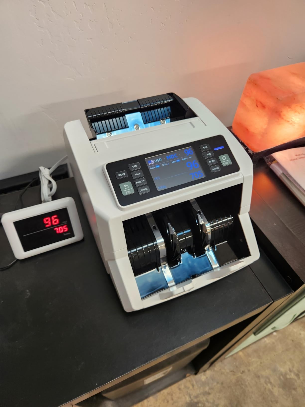 N71 Money Counter Machine Mixed Denomination, Dual-Display Mixed Denomination Value Counting Machine with CIS/UV/MG/IR/DD Counterfeit Detection, Multi-Currency for Business & Retail, 3-Year Protection customer photo 1
