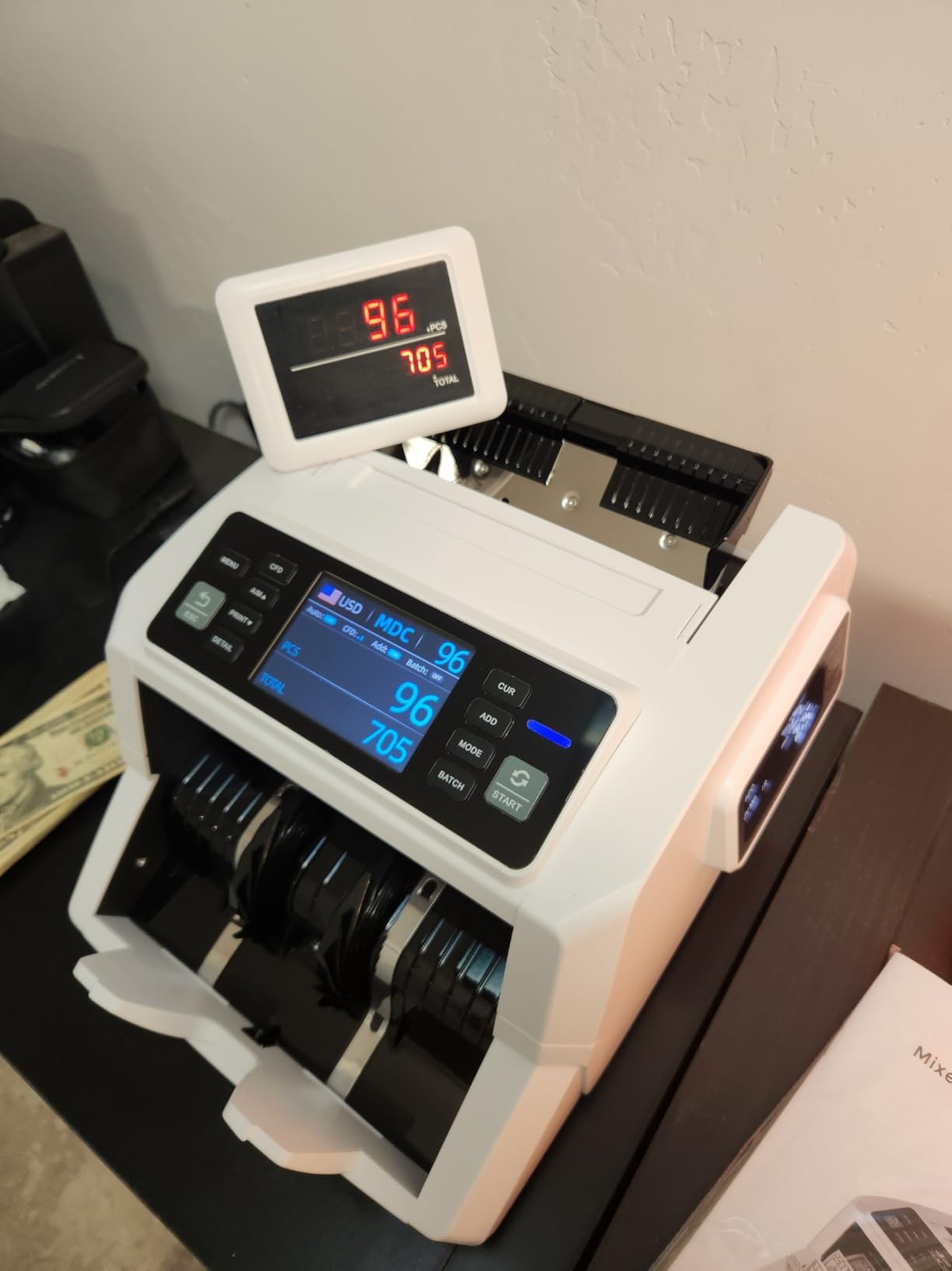 N71 Money Counter Machine Mixed Denomination, Dual-Display Mixed Denomination Value Counting Machine with CIS/UV/MG/IR/DD Counterfeit Detection, Multi-Currency for Business & Retail, 3-Year Protection customer photo 2