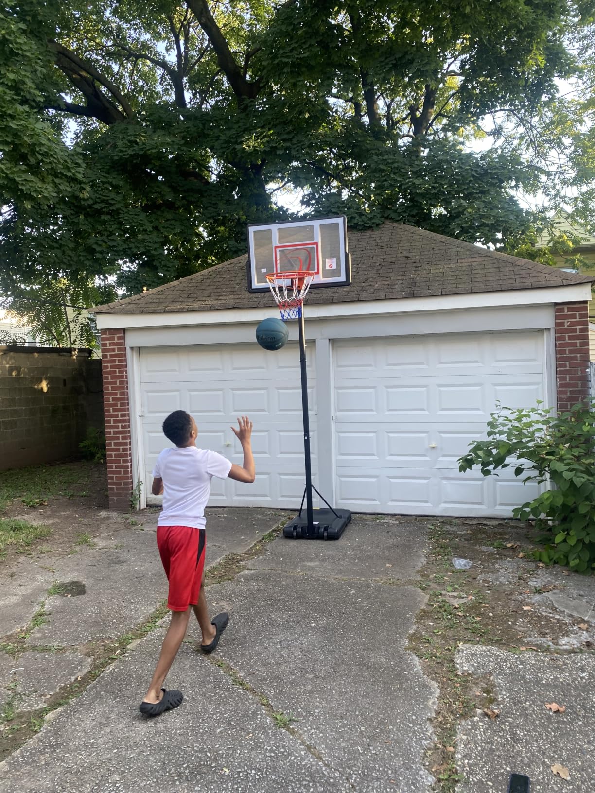 TONBUX Adjustable Basketball Hoop Outdoor 10FT, Basketball Portable Hoops & Goals, 44 Inch Backboard, for Kids, Youth, and Adults in The Backyard, Driveway customer photo 1
