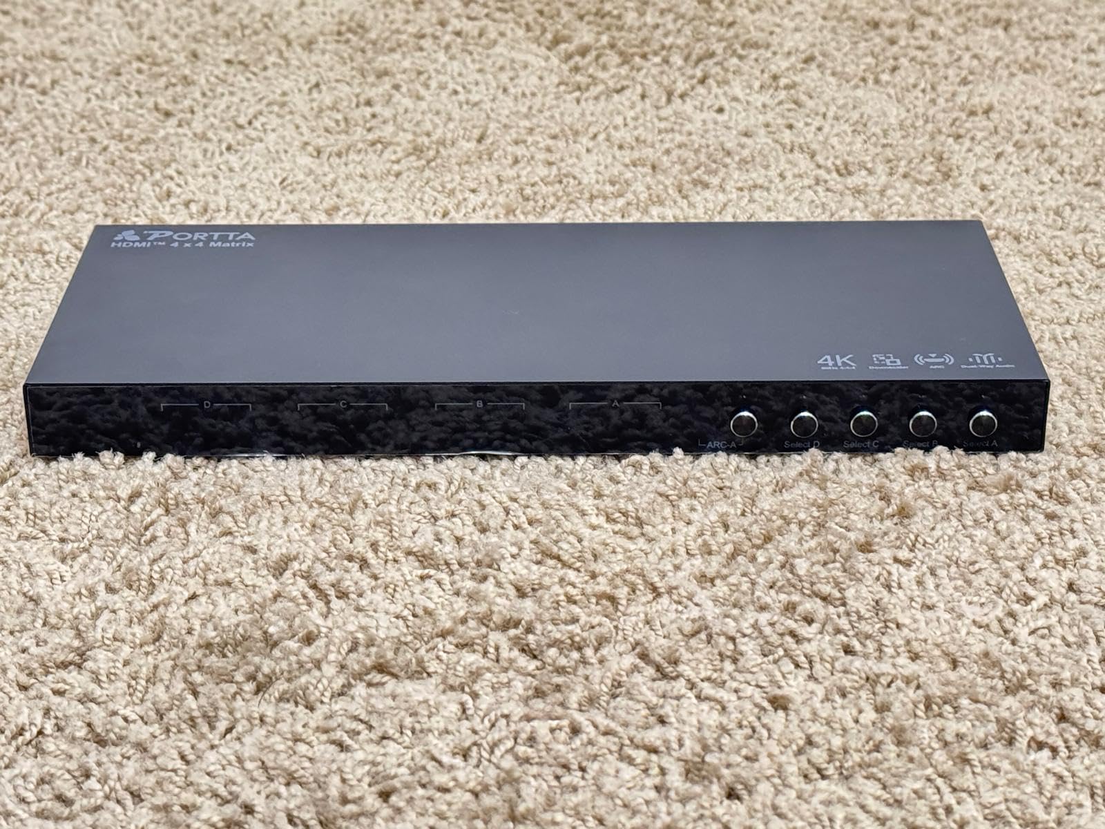 PORTTA 4x4 HDMI Matrix 4K 60Hz 4:4:4, 4 in 4 Out Switch Splitter customer photo 1