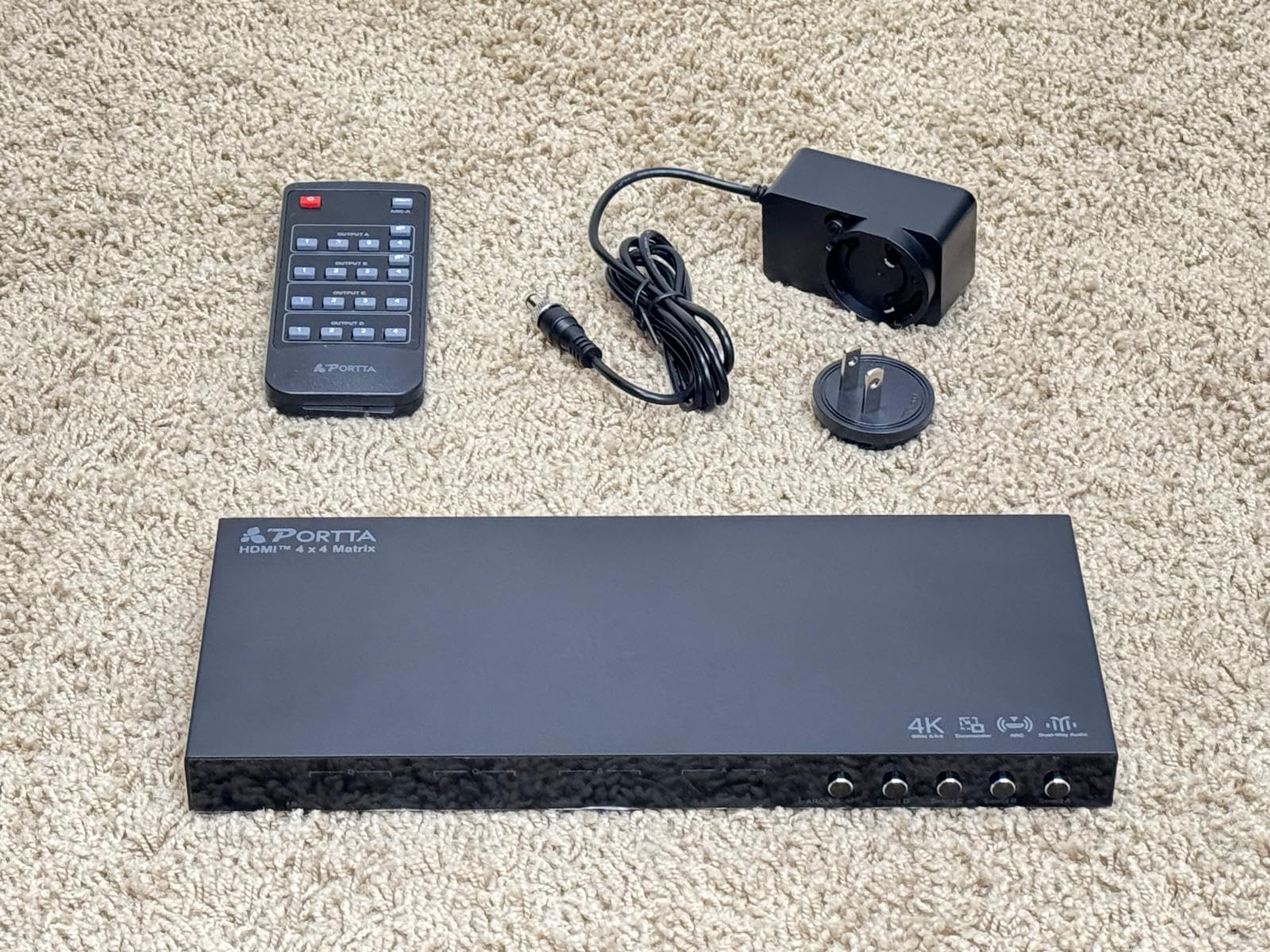 PORTTA 4x4 HDMI Matrix 4K 60Hz 4:4:4, 4 in 4 Out Switch Splitter customer photo 2