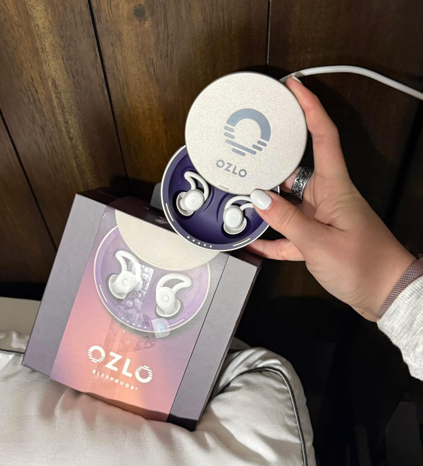 Ozlo Sleepbuds - Comfortable Side Sleeper Headphones | Up to 10 Hours of Bluetooth LE Streaming | Science-Backed Sleep Sounds | Snore Blocking Comfortable Earbuds customer photo 1