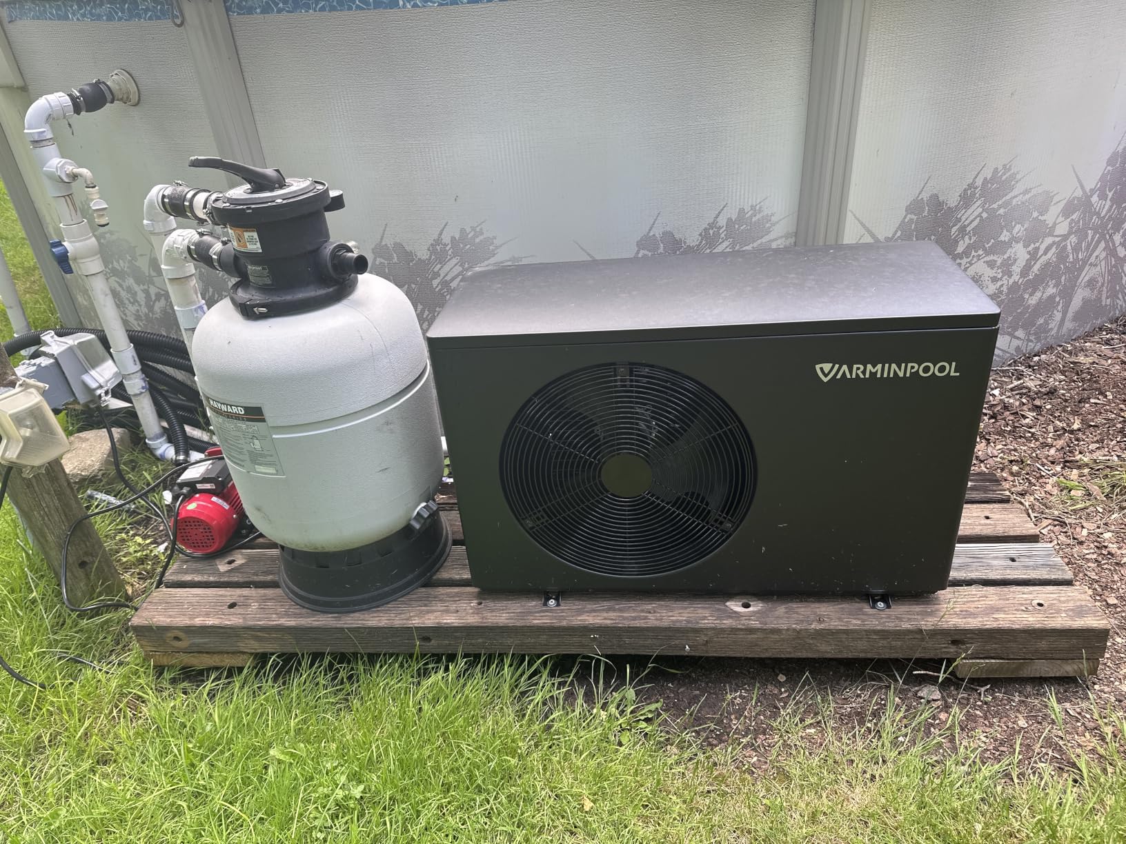 Pool Heater for Above Ground Pool up to 5500 Gallons, 110V | High Efficiency COP 4.3, Titanium Heat Exchanger, WiFi Control Via App, Heat and Cool Mode, 48 dB Quiet, V5 customer photo 1