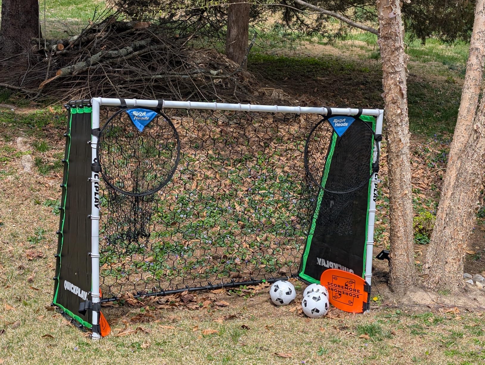 QuickPlay GS Trainer 3-in-1 Soccer Goal and Rebounder for Solo Training | 3 in 1 goal, rebounder & passing wall, Galvanized steel frame, Backyard play, Tool-free setup, Shooting & Control drills customer photo 1