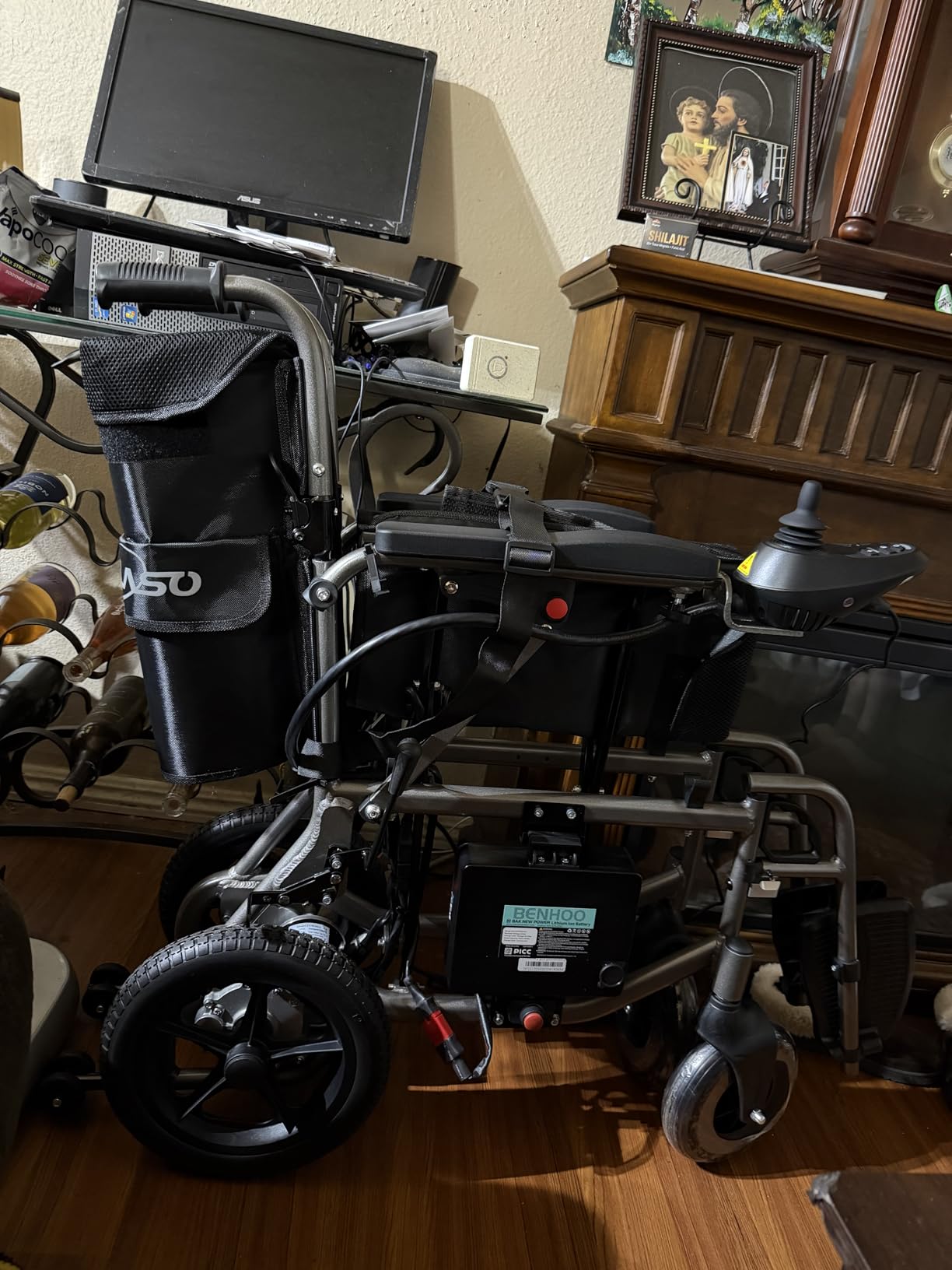 Foldable Electric Wheelchair for Adults, Lightweight Motorized | 38lb frame, 330lb load, 19.4