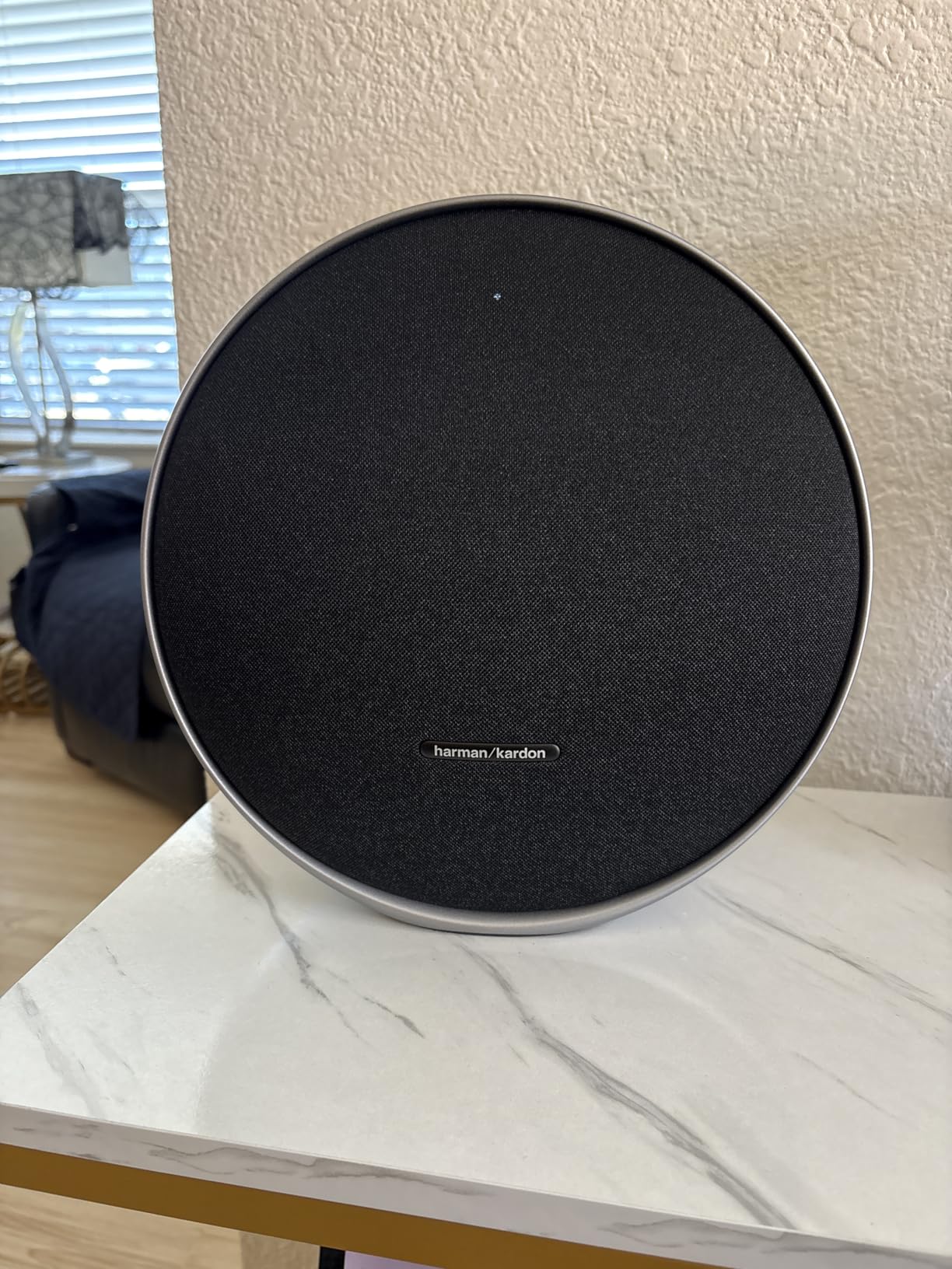 Harman Kardon Onyx Studio 9 - Portable Stereo Bluetooth Home Speaker with Built-in Battery, Self-Tuning, and Multi-Speaker Connection by Auracast - Black customer photo 1