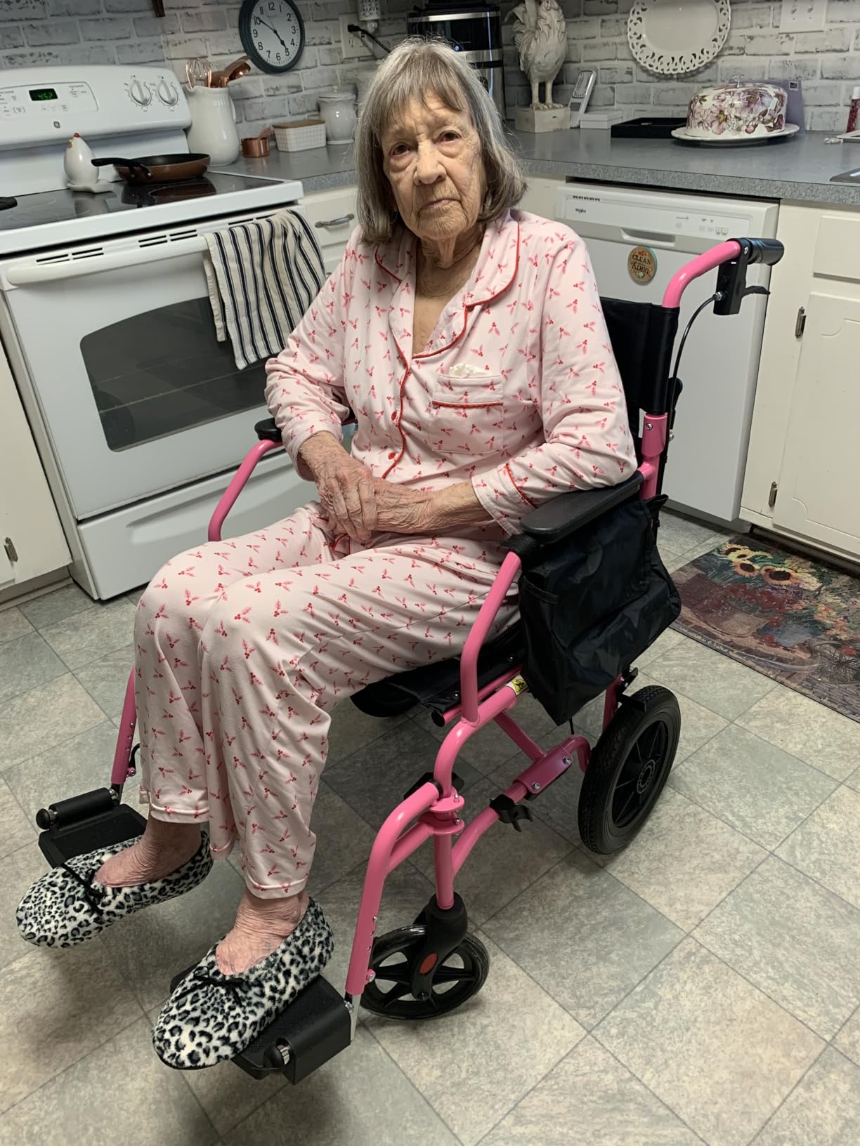 Platinum Health Hummingbird Ultra-Lightweight Foldable Transport Wheelchair, Handbrakes, 12-Inch Rear Wheels, Extra-Wide Seat. Convenient Table-Length Padded Armrests. (Sky Blue) customer photo 2