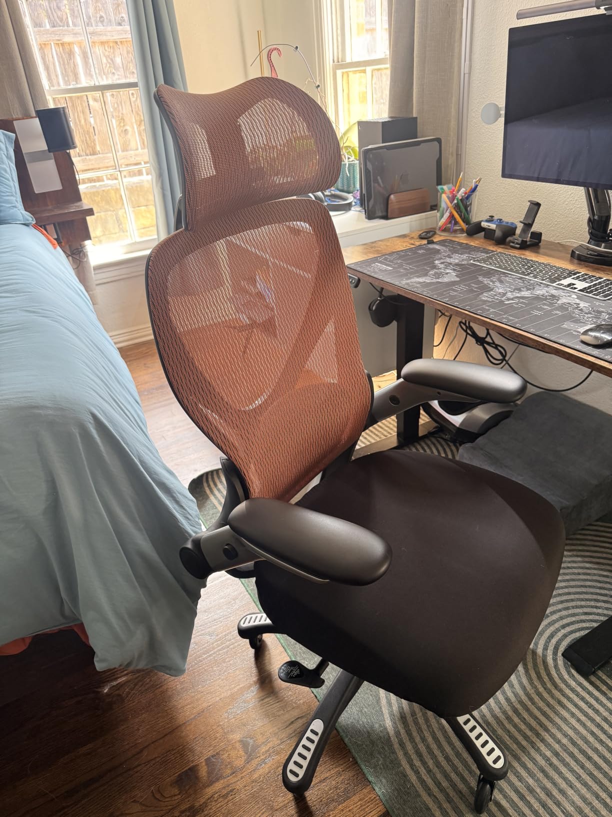 ELABEST X100 Ergonomic Mesh Office Chair with Footrest, Big and Tall Hone Desk Chair with 5D Flip-Up Arms, Adjustable 3D Lumbar Support, Gaming & Executive Computer Chairs customer photo 1