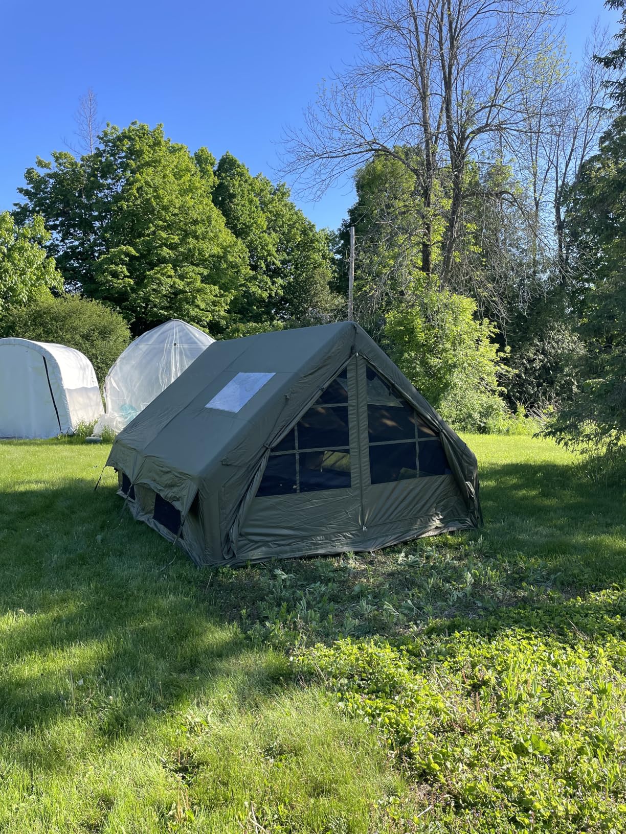 8/10/12 Person Large Inflatable Tents for Camping, 4 Season Blow Up Tents with Canopy/Rainfly, Luxury Inflatable Tent House with Stove Jack, Easy Setup Inflatable Camping Tent customer photo 1