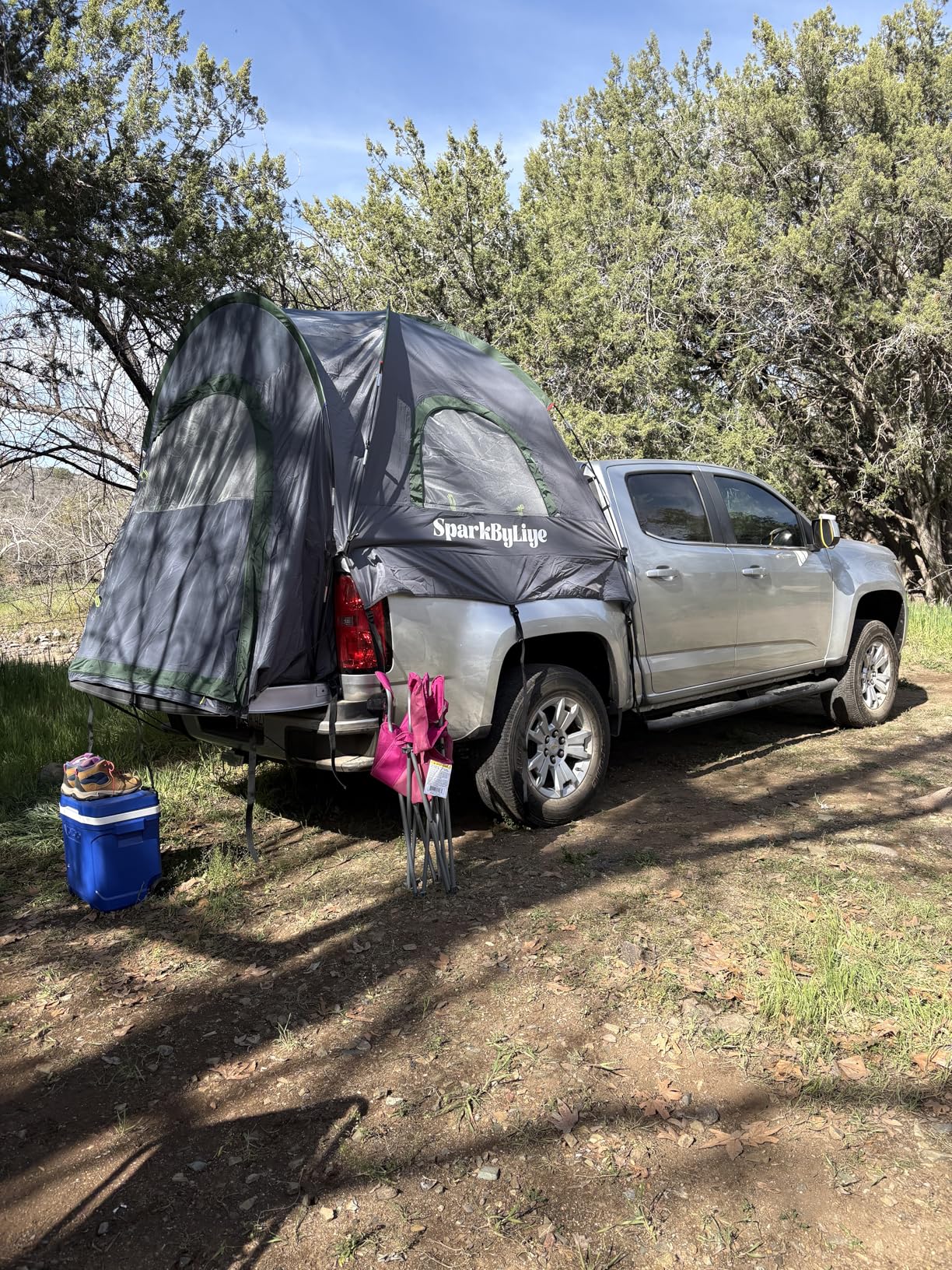 Pickup Truck Tent 5.5-6.0 Ft Truck Bed Tent 210D PU2000 Waterproof 2-Person UV50+ All-Weather Camping Gray-Green customer photo 2