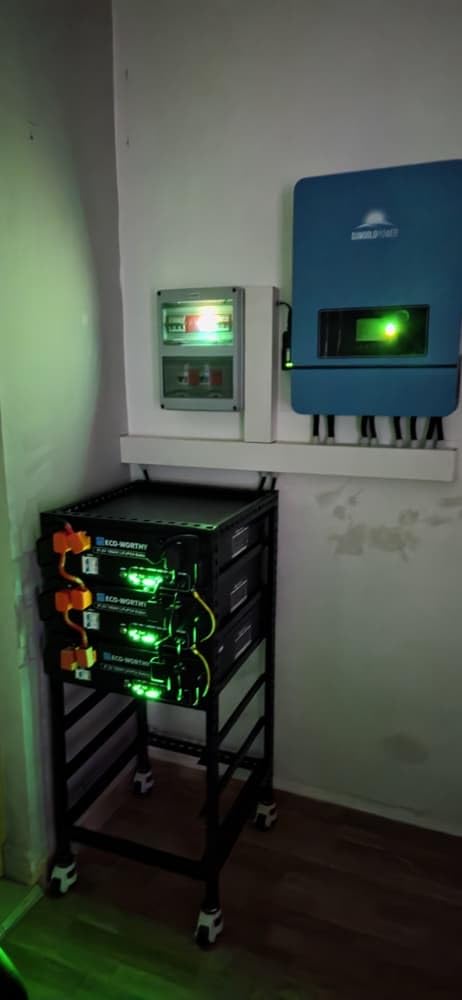 ECO-Worthy Cubix100 48V 600Ah Server Rack Battery LiFePO4 | 6 Pack 30.72kWh Solar Battery Kit for Home Backup | UL9540 & UL1973 & CEC Listed (Get Free 6-Layer Rack with 600A Busbar and RSD Button) customer photo 1