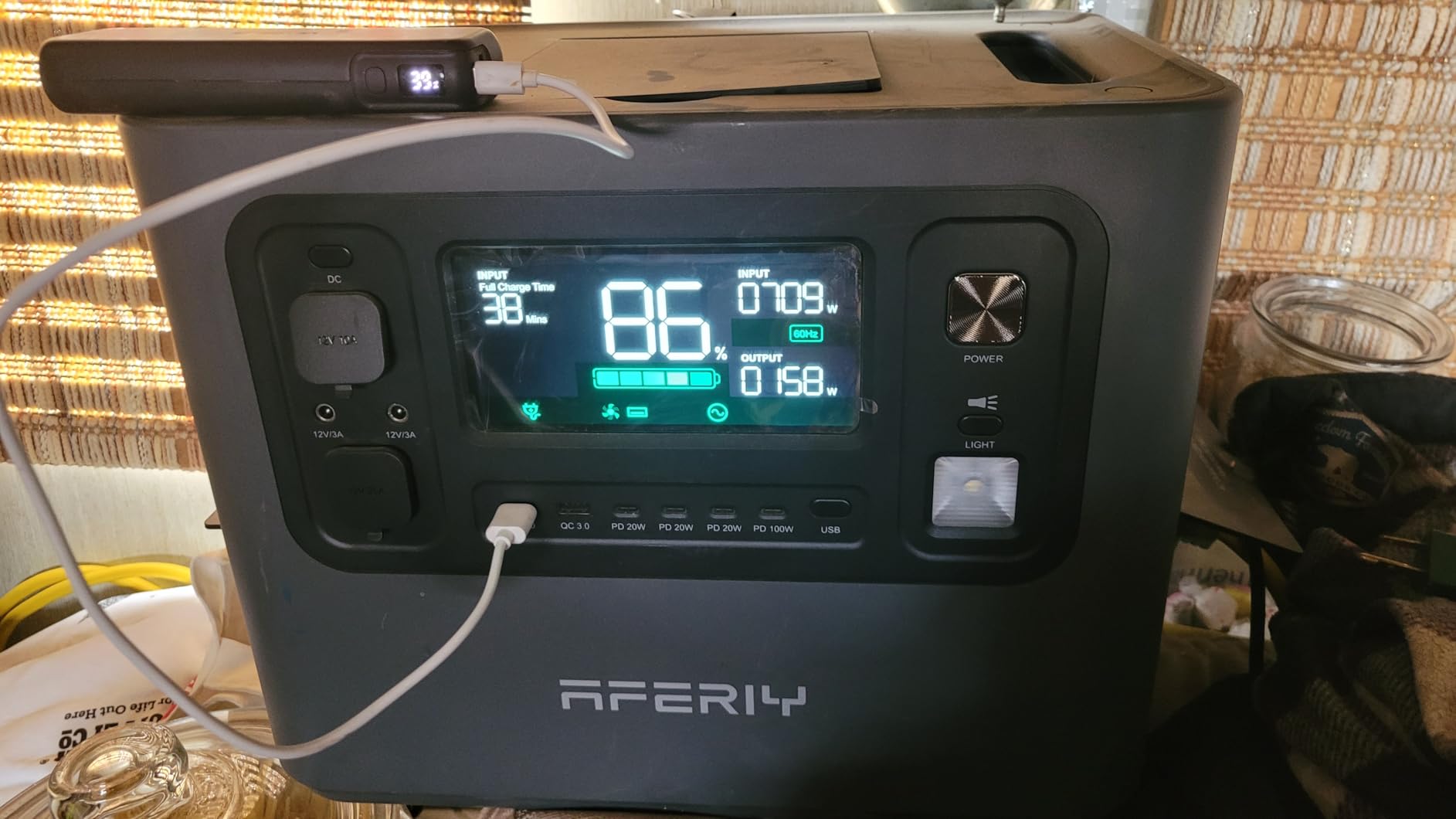 AFERIY 2048Wh Portable Power Station 2400W (Peak 4800W), P210 LiFePO4 Battery Generator, AC Fast Charging, 12V/25A XT60 DC output port, UPS Power Outages, Home Backup, Camping (Solar Panel Optional) customer photo 1