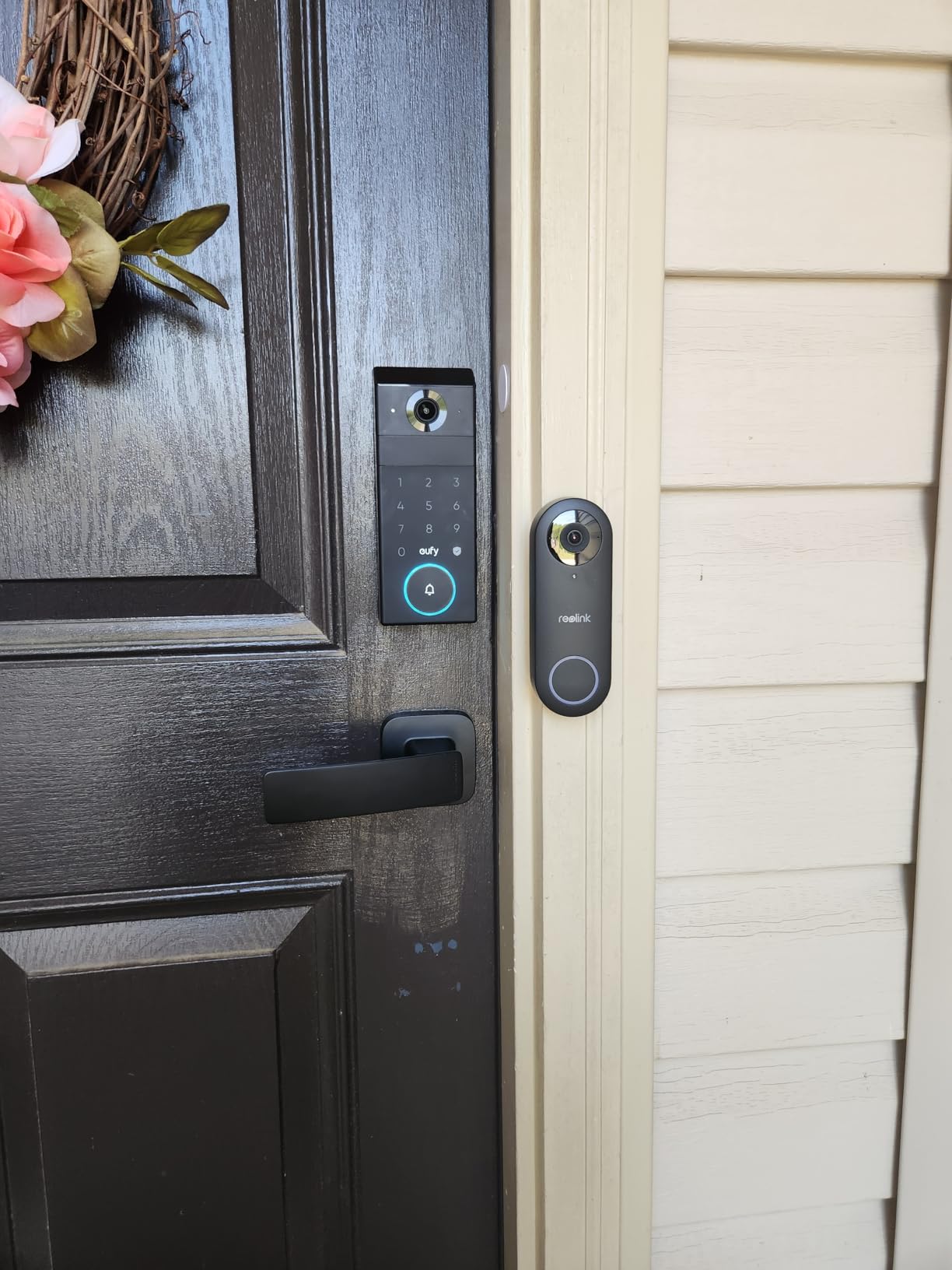 eufy Security Smart Lock FamiLock S3 Max with Palm Vein Recognition, Keyless Entry Front Door Lock, Wi-Fi Keypad Deadbolt + 2K HDR Doorbell Camera, 16GB Built-in Storage, BHMA 1, Rear Lock Video Screen customer photo 1