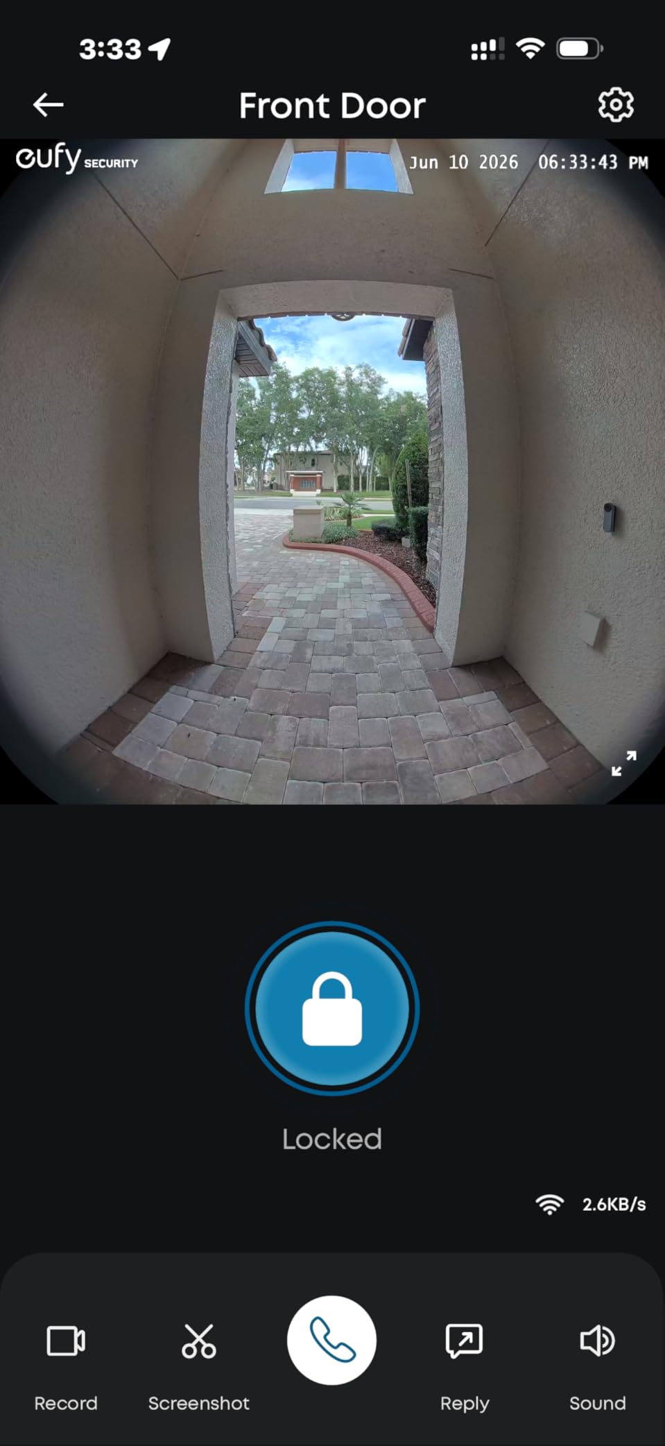 eufy Security Smart Lock FamiLock S3 Max with Palm Vein Recognition, Keyless Entry Front Door Lock, Wi-Fi Keypad Deadbolt + 2K HDR Doorbell Camera, 16GB Built-in Storage, BHMA 1, Rear Lock Video Screen customer photo 2