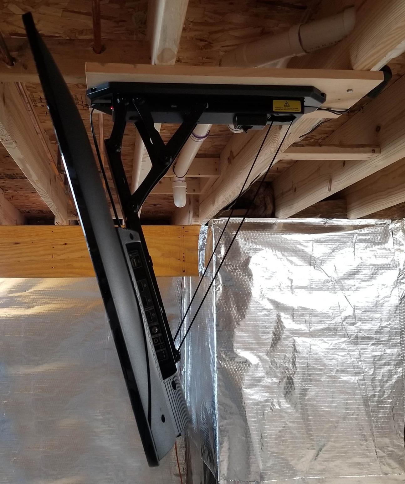 VIVO Electric Flip Down Ceiling TV Mount for 37 to 70 inch Screens, Large Motorized Flat or Pitched Ceiling VESA Mount, Holds up to 99 lbs, App and Voice Control, Black, MOUNT-E-FD75C customer photo 2