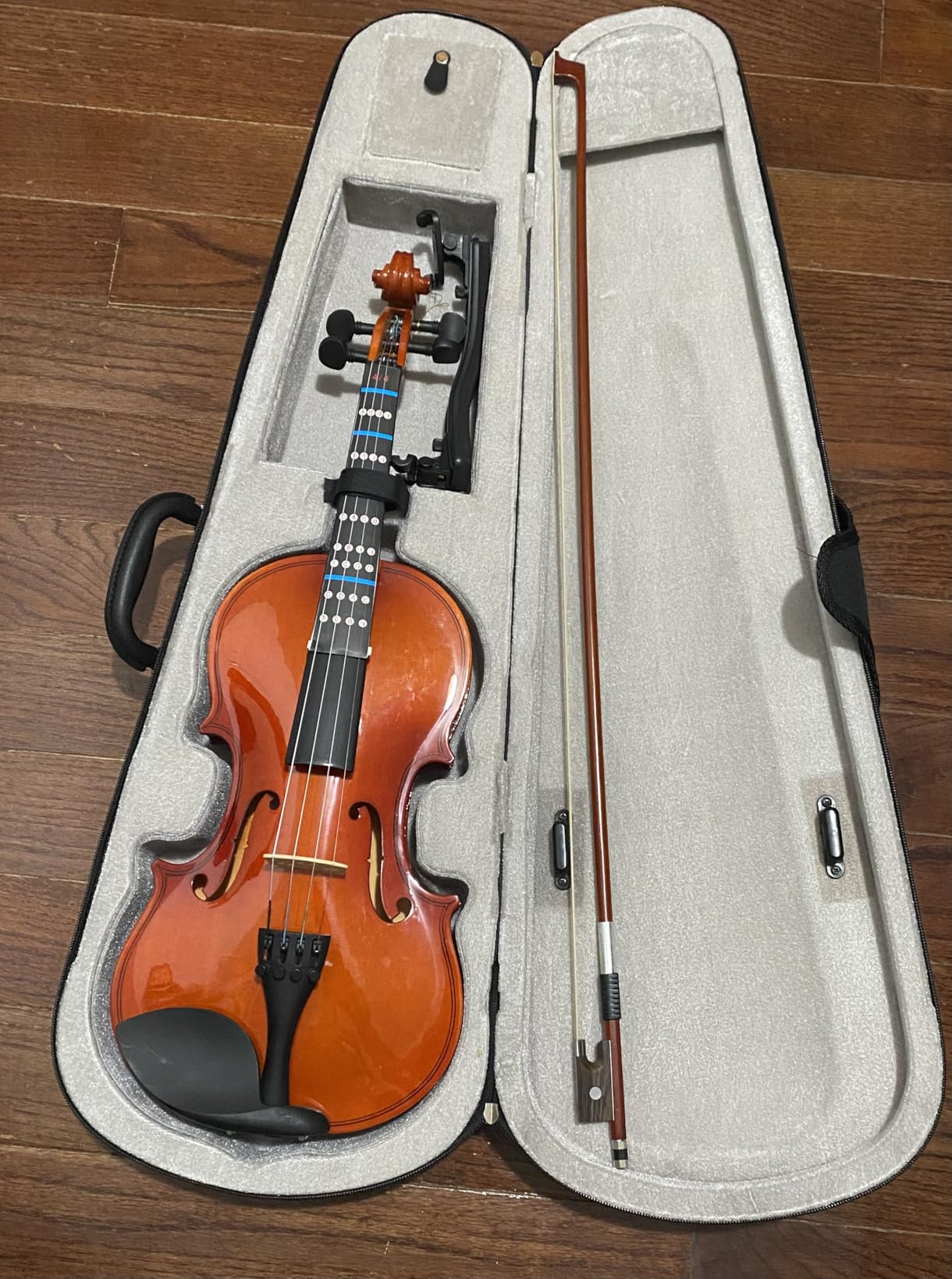 Poseidon Violin 4/4 Violin for Beginner, Girls Violin with Premium Solidwood Spruce Top with Hard Case, Extra Bows, Extra Strings, Shoulder Rest, Rosin, Clip-on Tuner, Manual customer photo 2